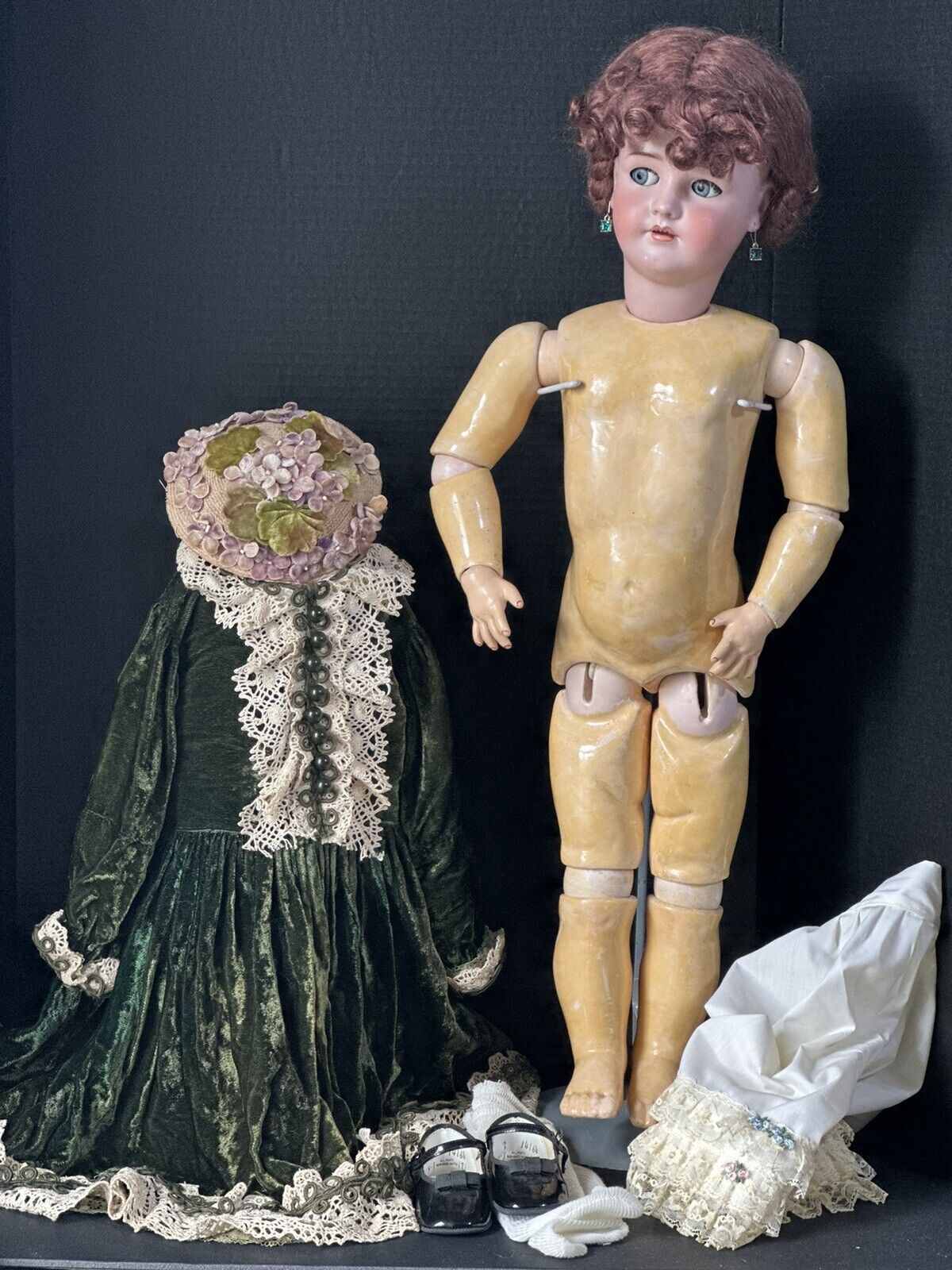 Antique German Simon Halbig & Handwerck 29” Doll Flirty Eyes