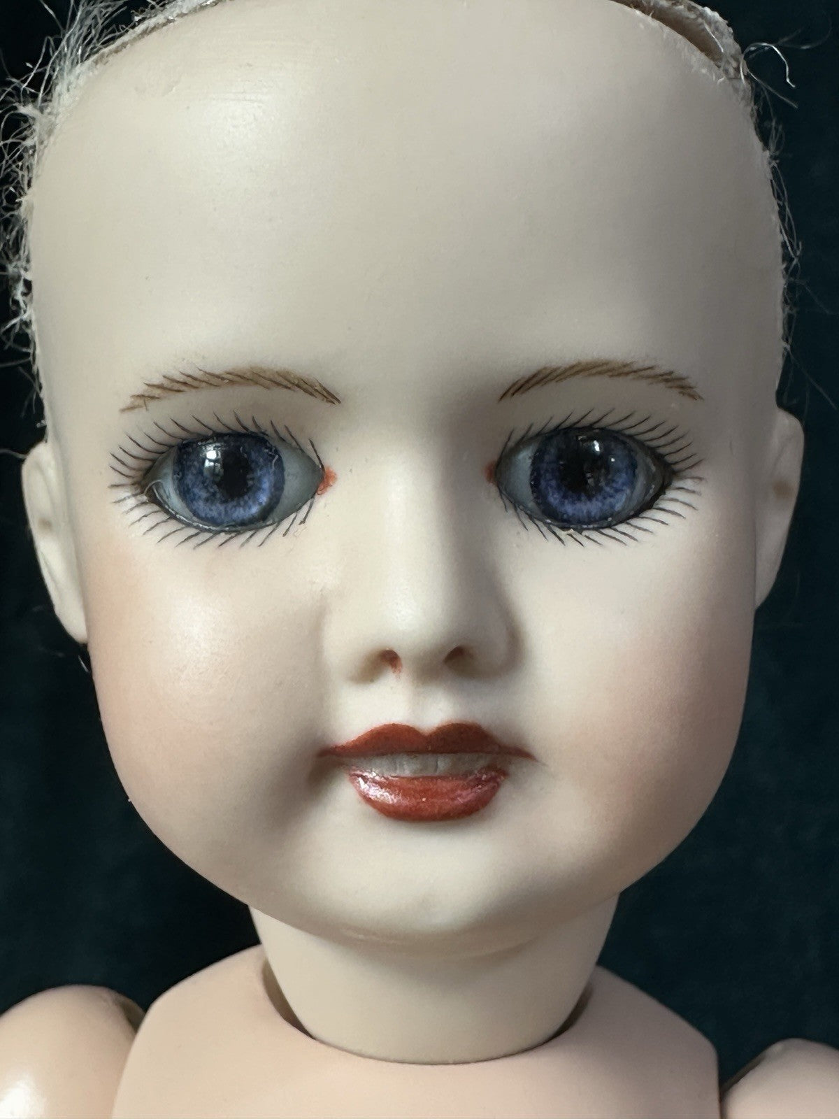 Porcelain/Composition 11” Reproduction of Antique French Bleuette Doll Blonde