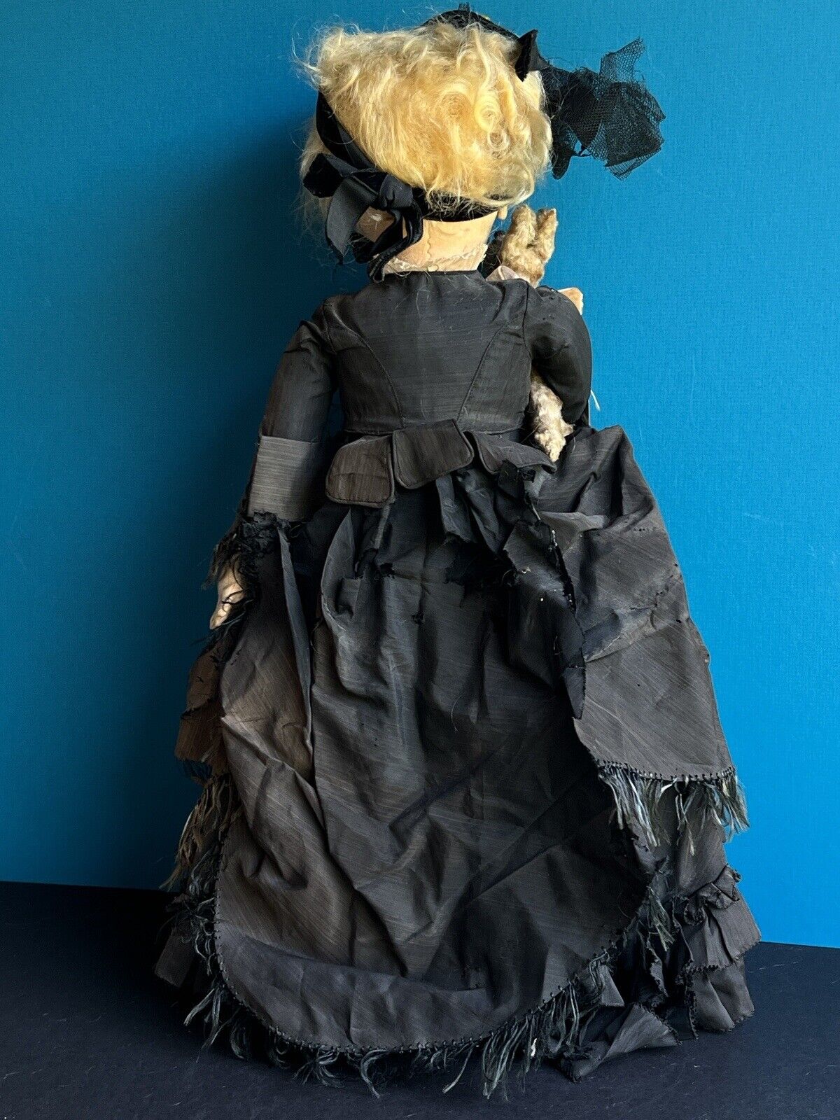Rare Vintage Italian All Original Lenci Googly Eyes Felt Doll The Merry Widow