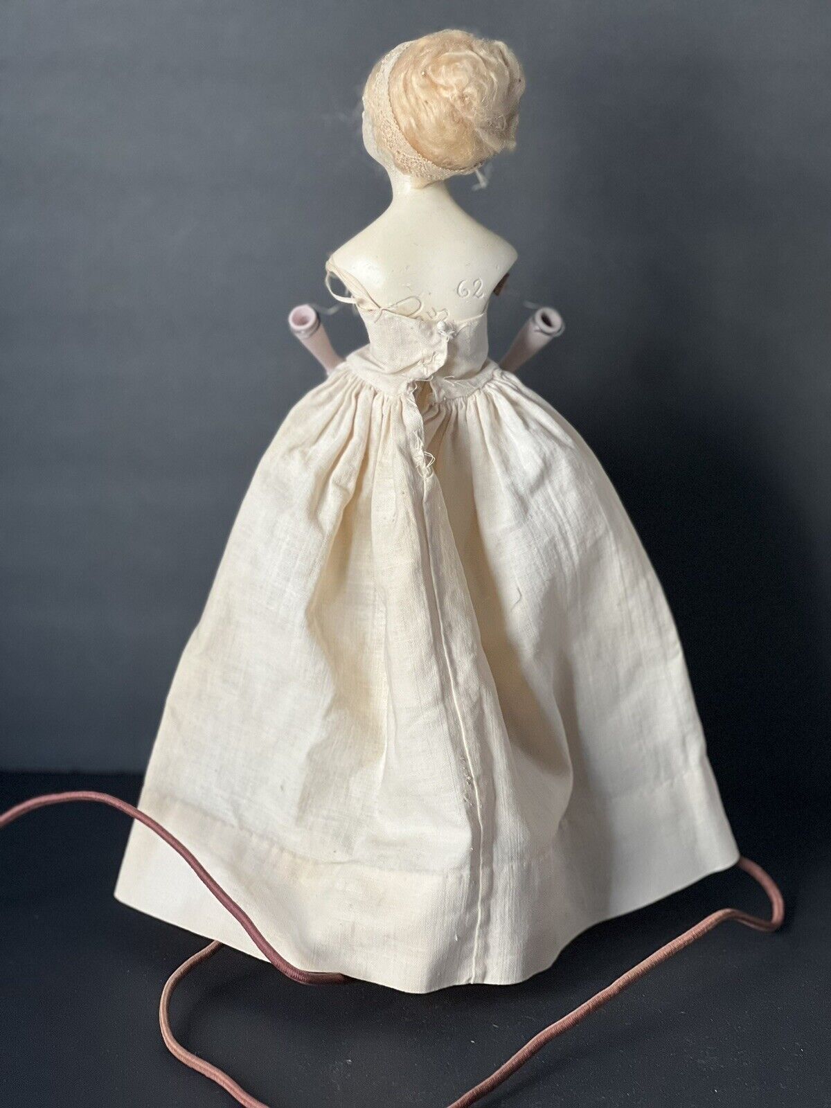 Antique Art Deco French (?) Chalkware Boudoir Lamp Doll