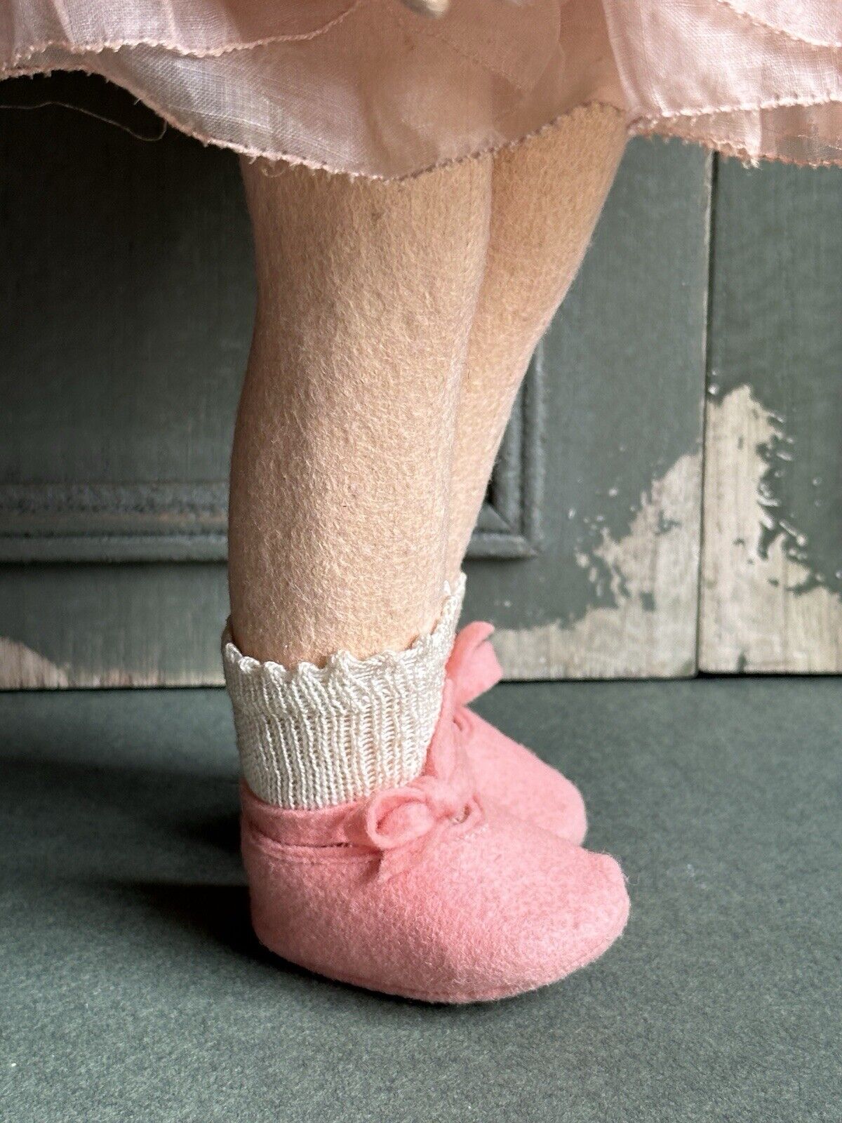 Rare All Original 16” Vintage Italian Lenci 149 Series Felt Cloth Doll with Tag