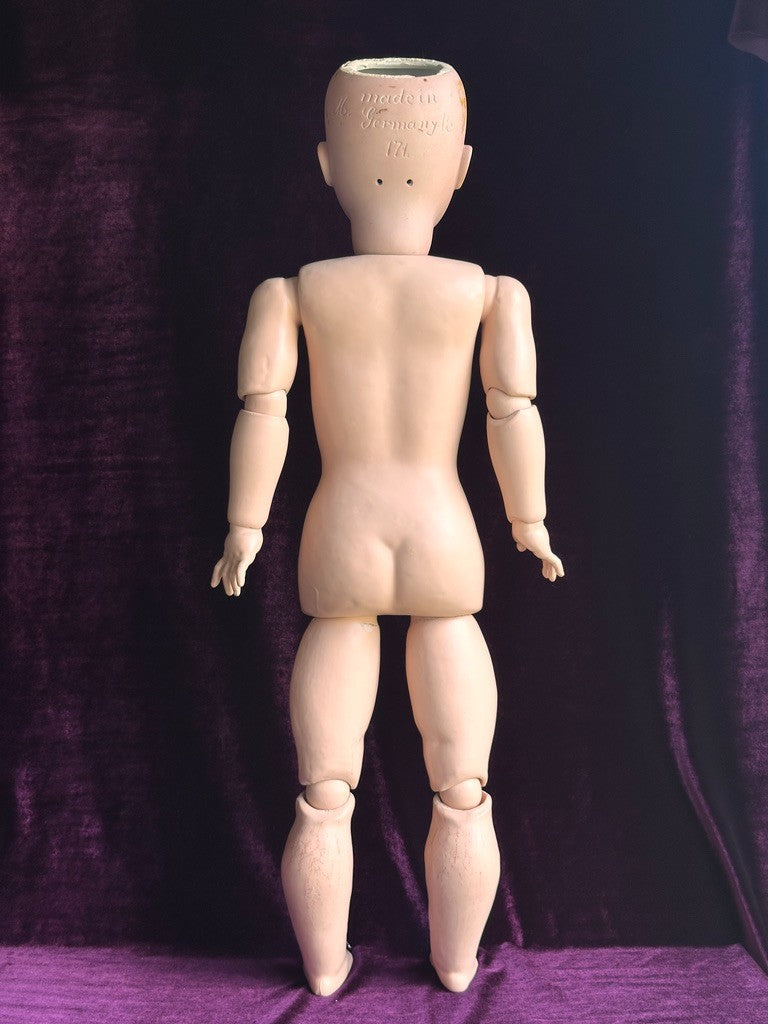 Large Lifelike Antique German 30” Kestner 171 Bisque Head Doll