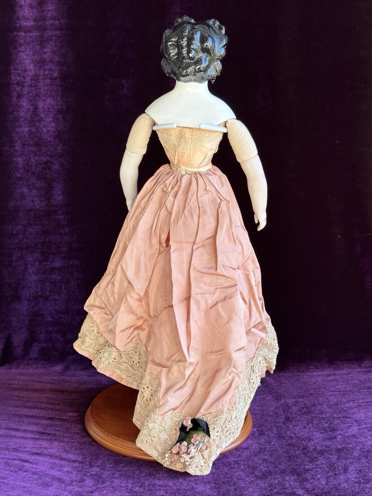 Rare Antique German 17.5” Countess Dagmar Style Brunette China Head Doll