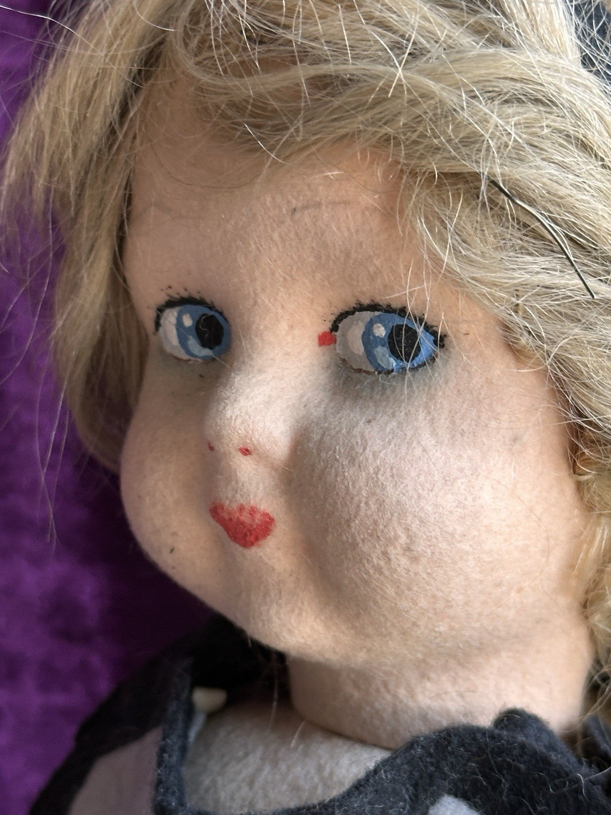 Vintage 18” Italian/French Lenci Style Cloth Felt Doll