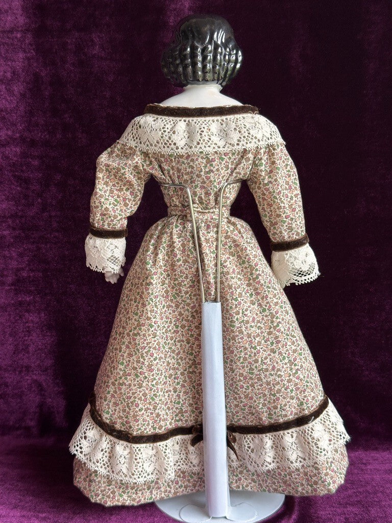 Antique German 15” Adelina Patty China Shoulder Head Doll