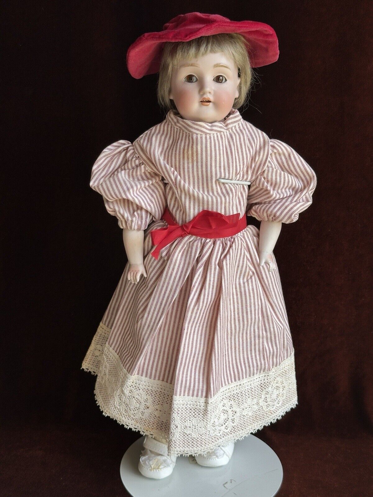 Antique German 18” Kestner 154 Bisque Shoulder Head Doll Stamped Body