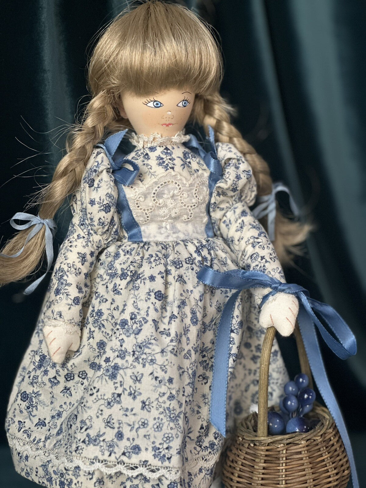 Collectible 12” Hand-carved Wooden Jointed Doll by Nancy Elliott (?) LE 150