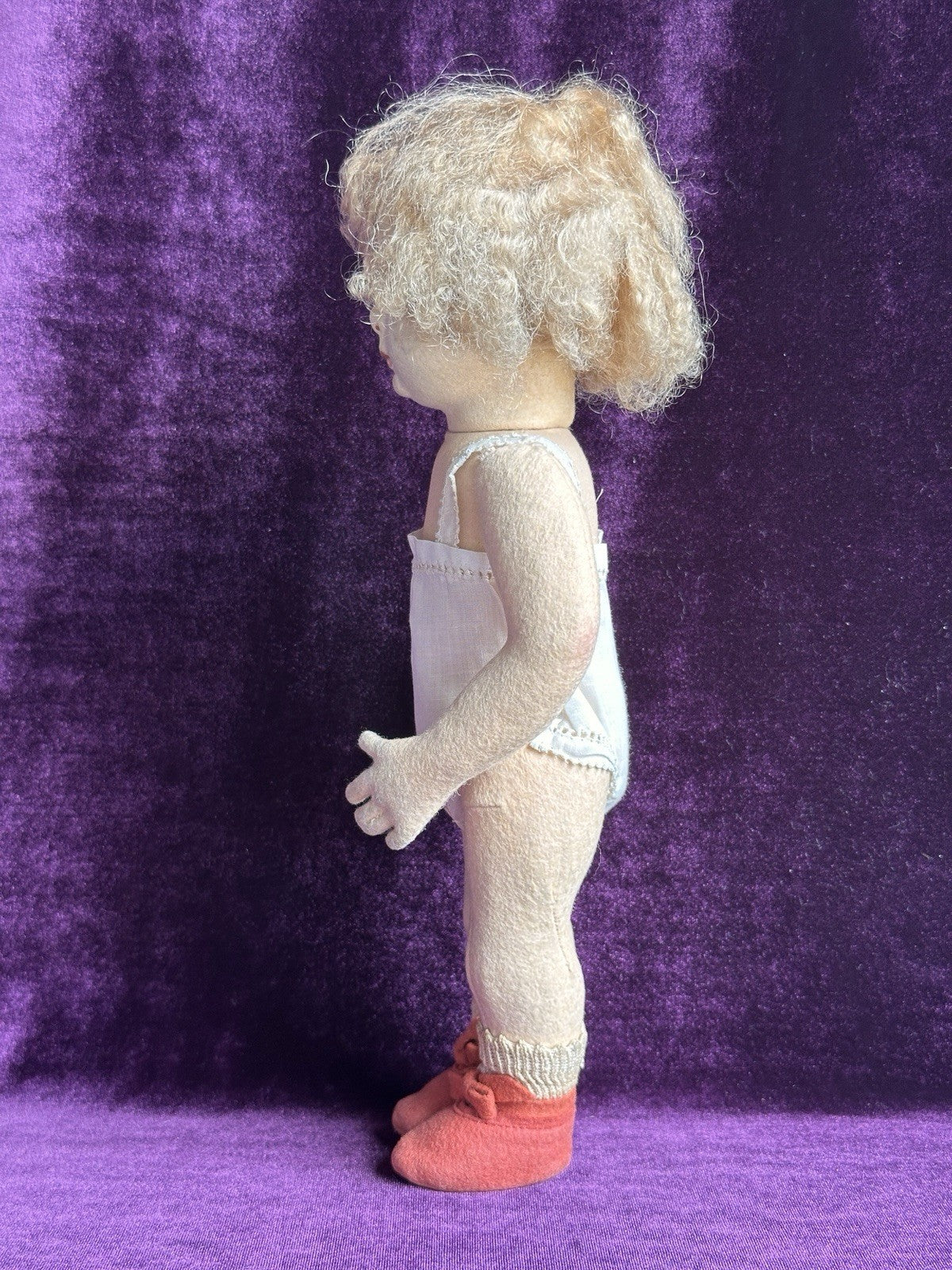 Vintage Italian 12” Lenci 111 Felt Cloth Character Doll