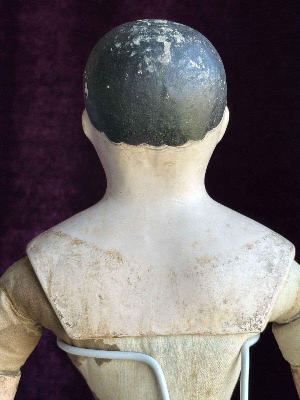 Antique French 21” Andréas Voit Papier Mache Glass Eyes Fashion Doll