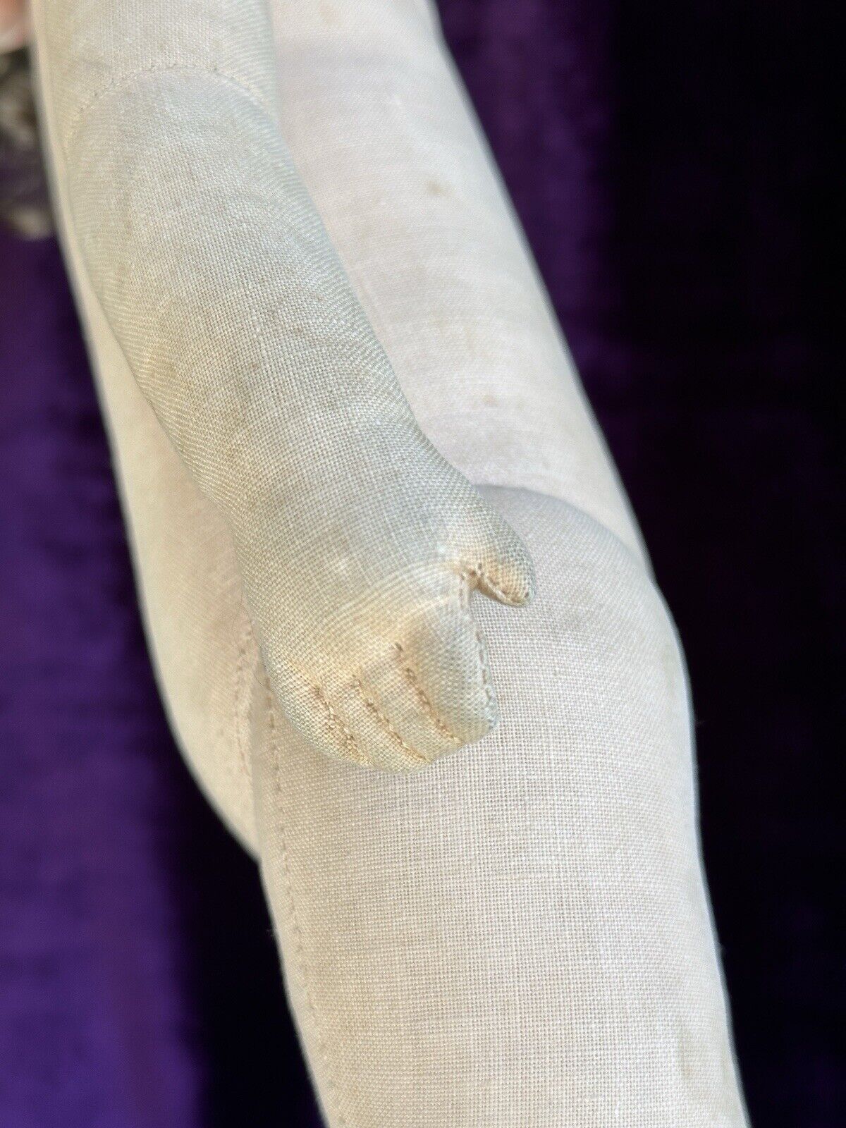 Antique German 18.5” Kathe Kruse VIII (?) Cloth Child Girl Doll with Swivel Neck