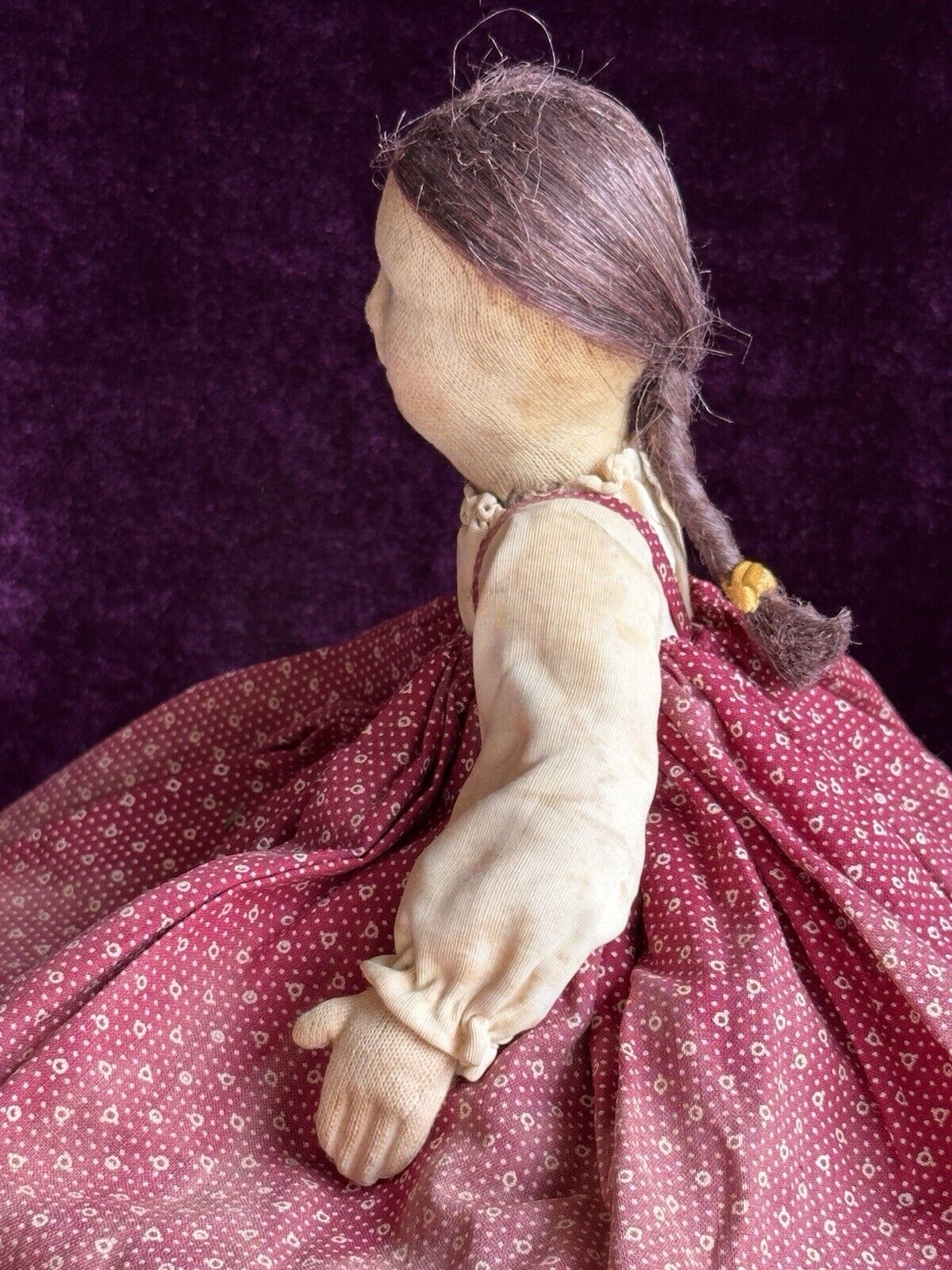 Antique Russian 10” Soviet Union Stockinette Tea Wormer Cloth Doll