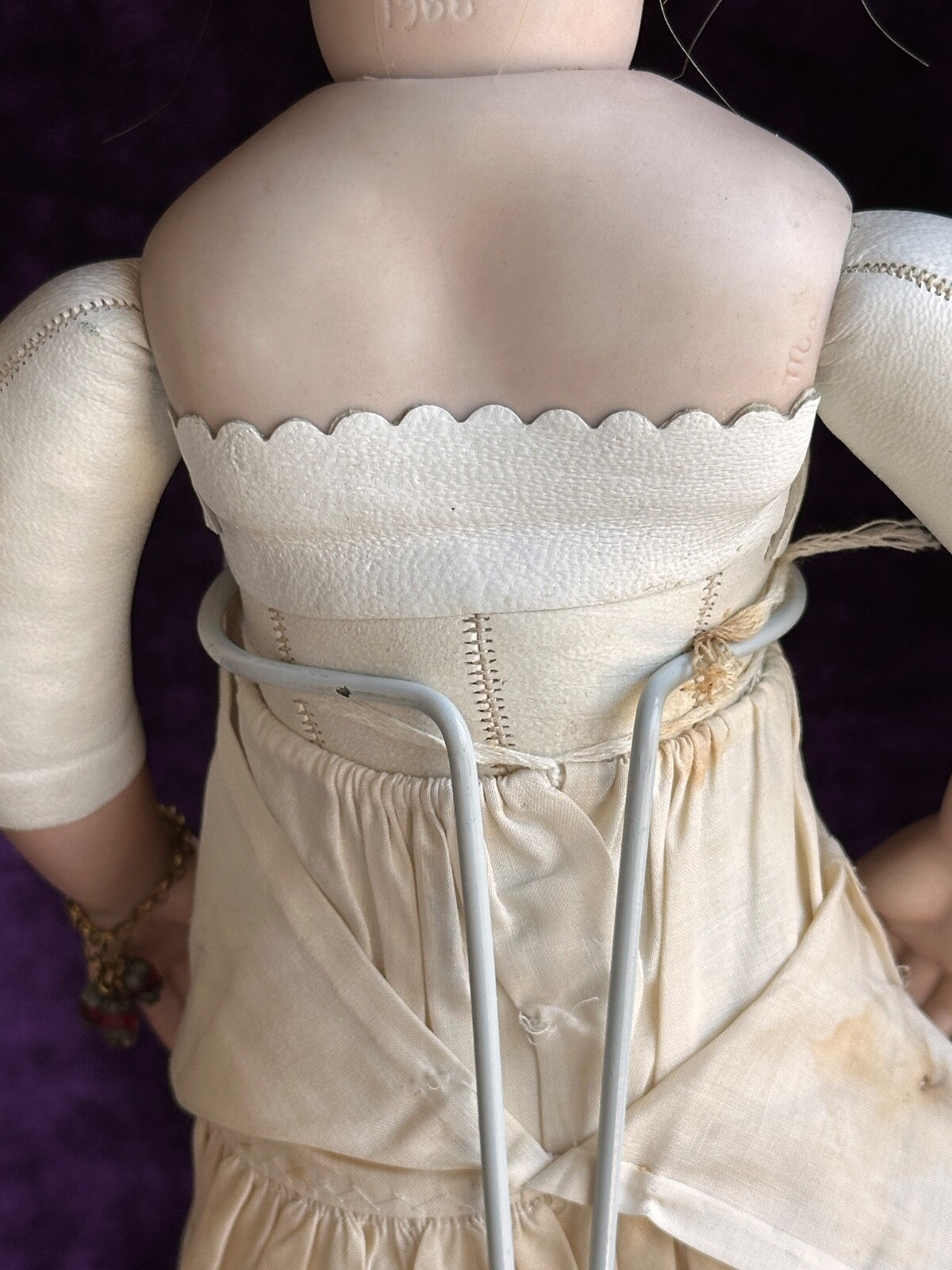 Vintage 15” Artist Reproduction of Antique French Bru Jne Porcelain Leather Doll