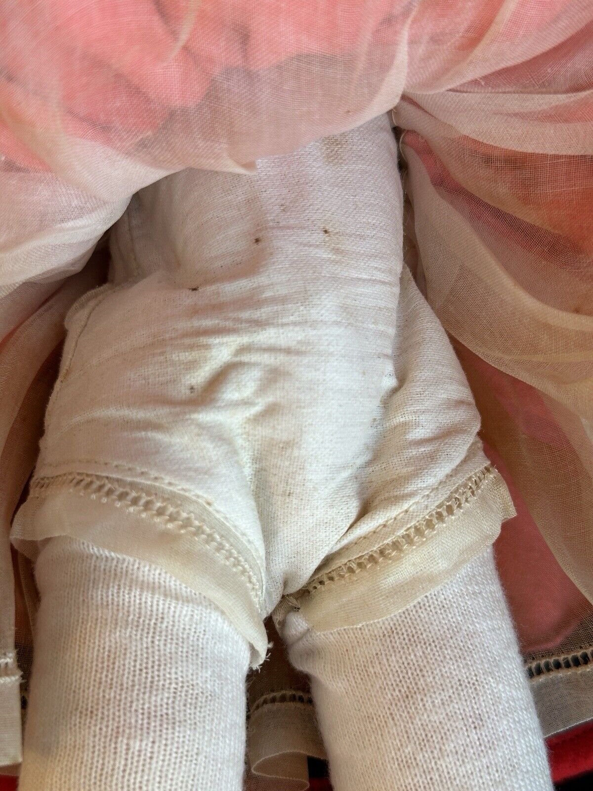 Vintage 12” Italian Alma (?) All Original Felt Cloth Doll