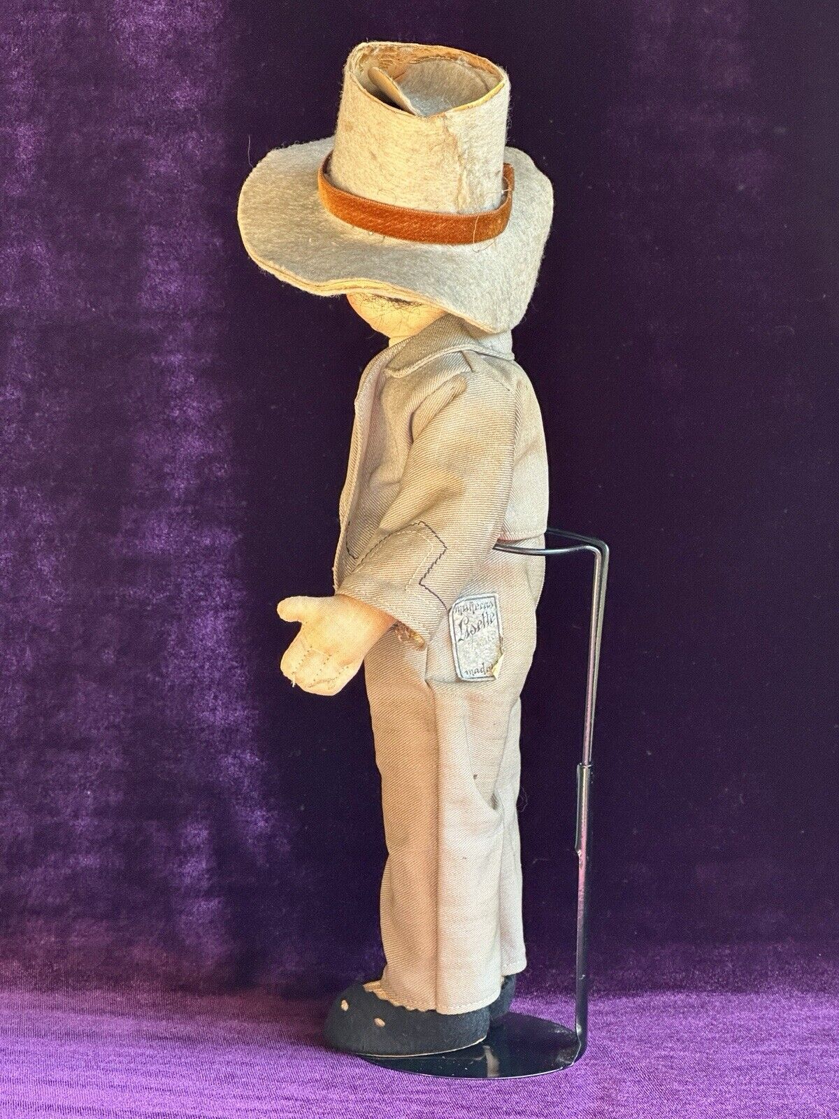 All Original Vintage Early Spanish 10.5” Munecas Pages Hard Mask Cloth Doll