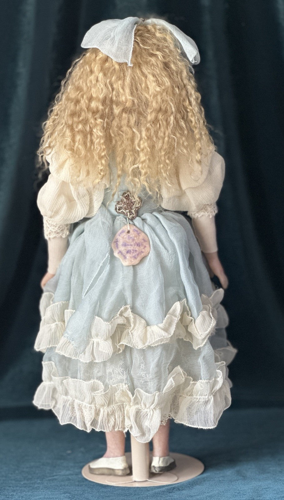 OOAK Collectible Polymer Fimo 15” Doll By Artist Edna Dali