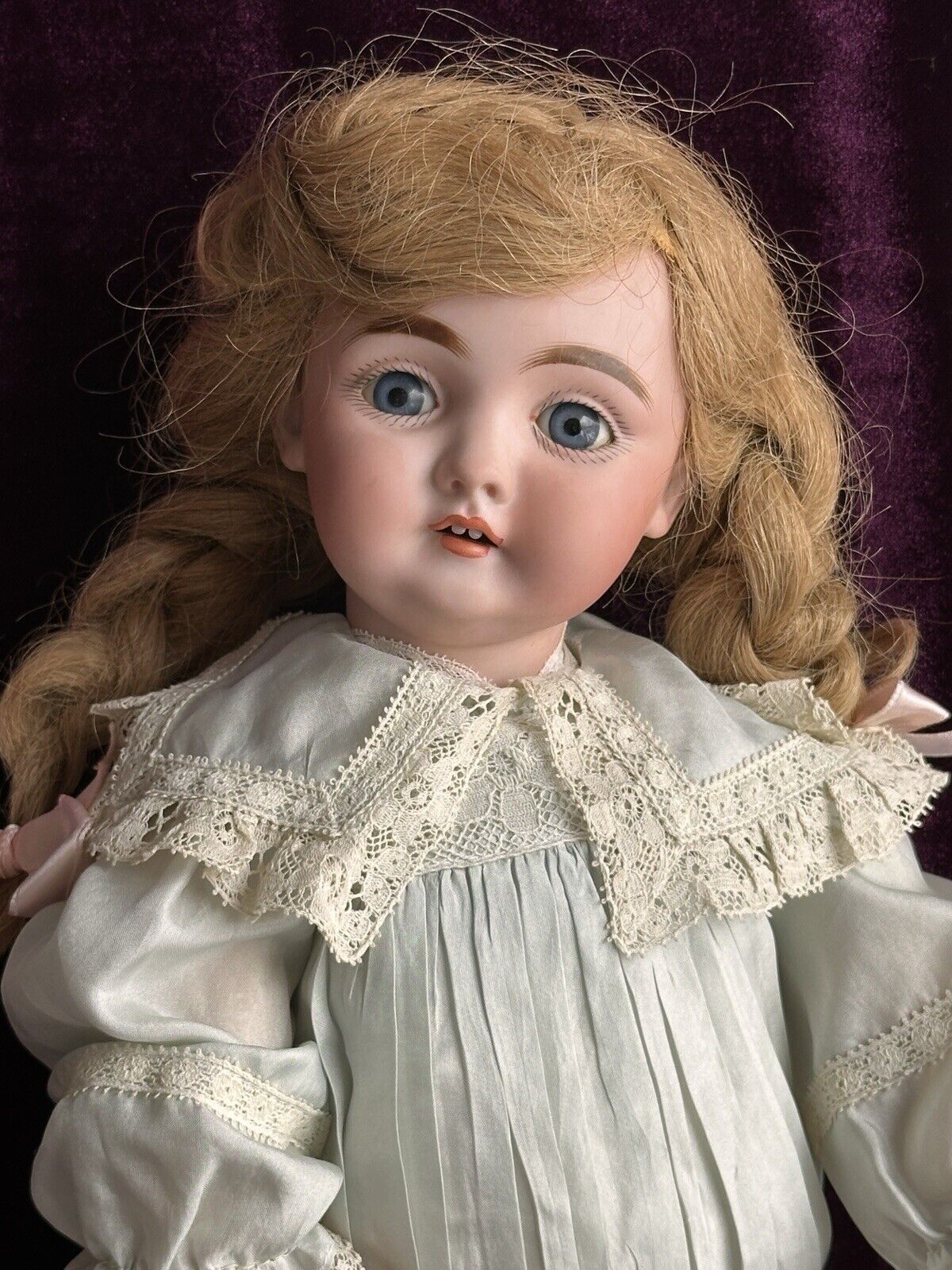Antique German 19” Early Kestner 143 Bisque Head Doll