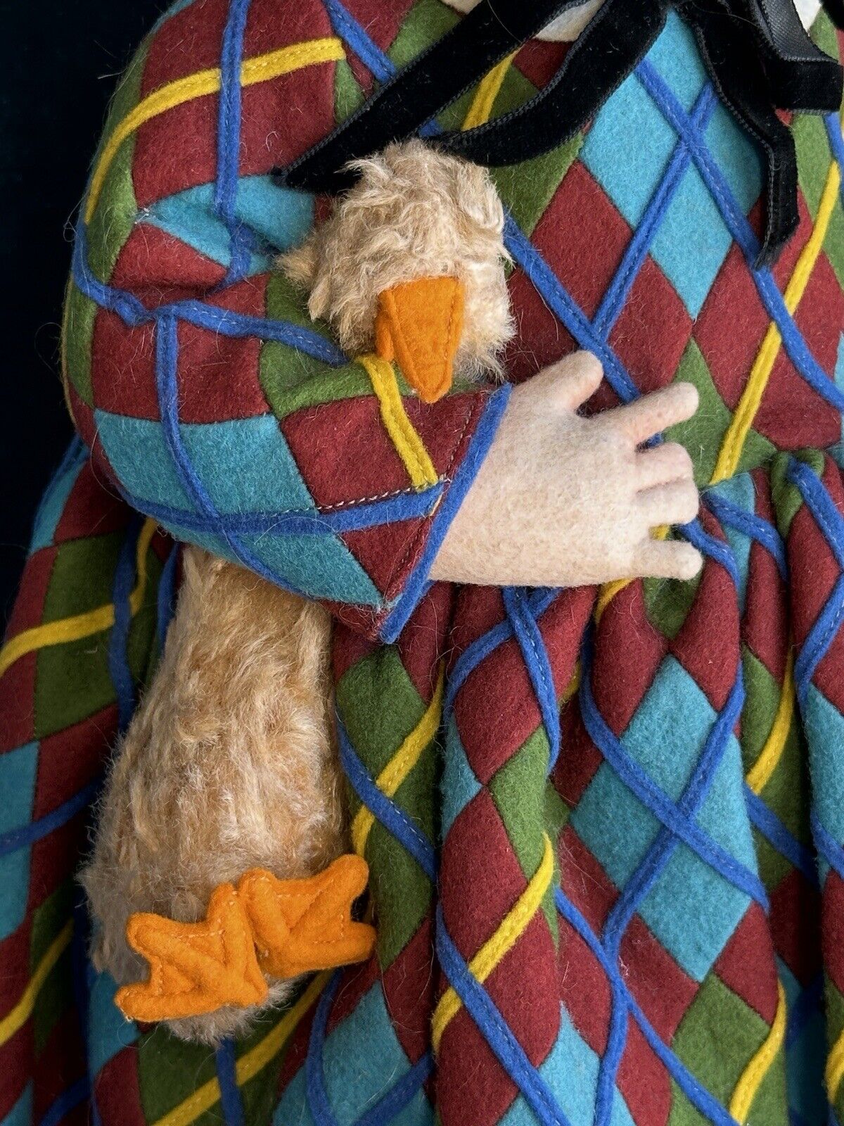 Vintage Italian Lenci Grugnetto 1500 Series Felt Grumpy 17.5” Doll