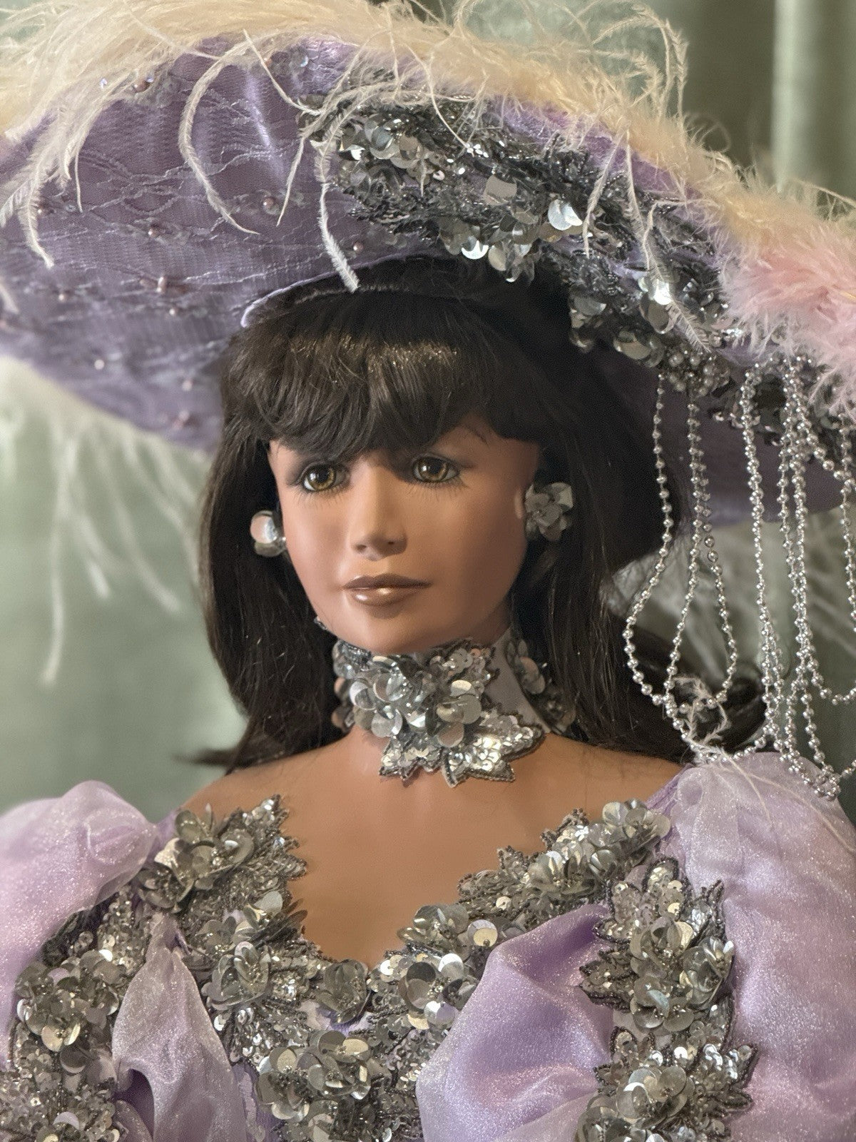 Collectible Large 42” Porcelain Doll “Sterling ” by Rustie LE 1000 COA/Stand/Tag