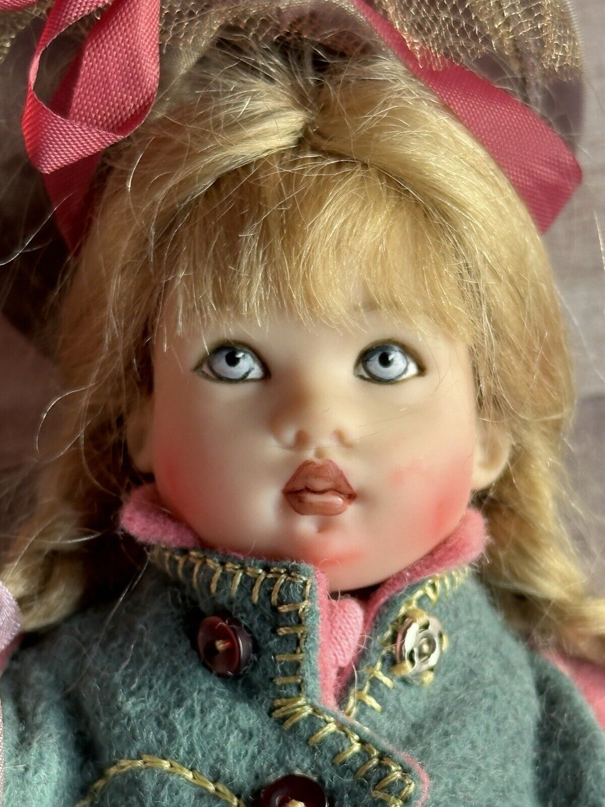 Collectible 7.5” Helen Kish Riley Vinyl Doll