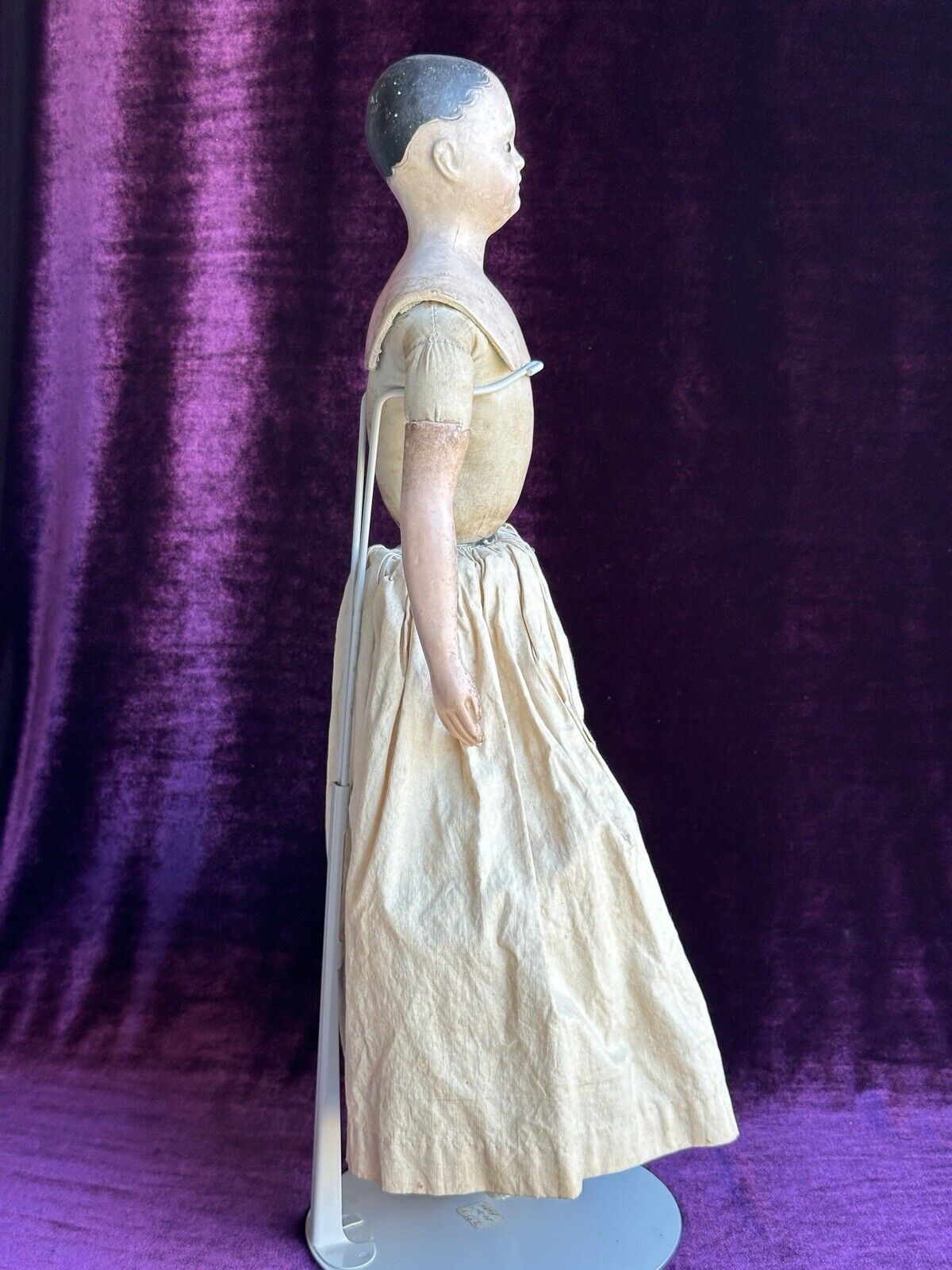 Antique French 21” Andréas Voit Papier Mache Glass Eyes Fashion Doll