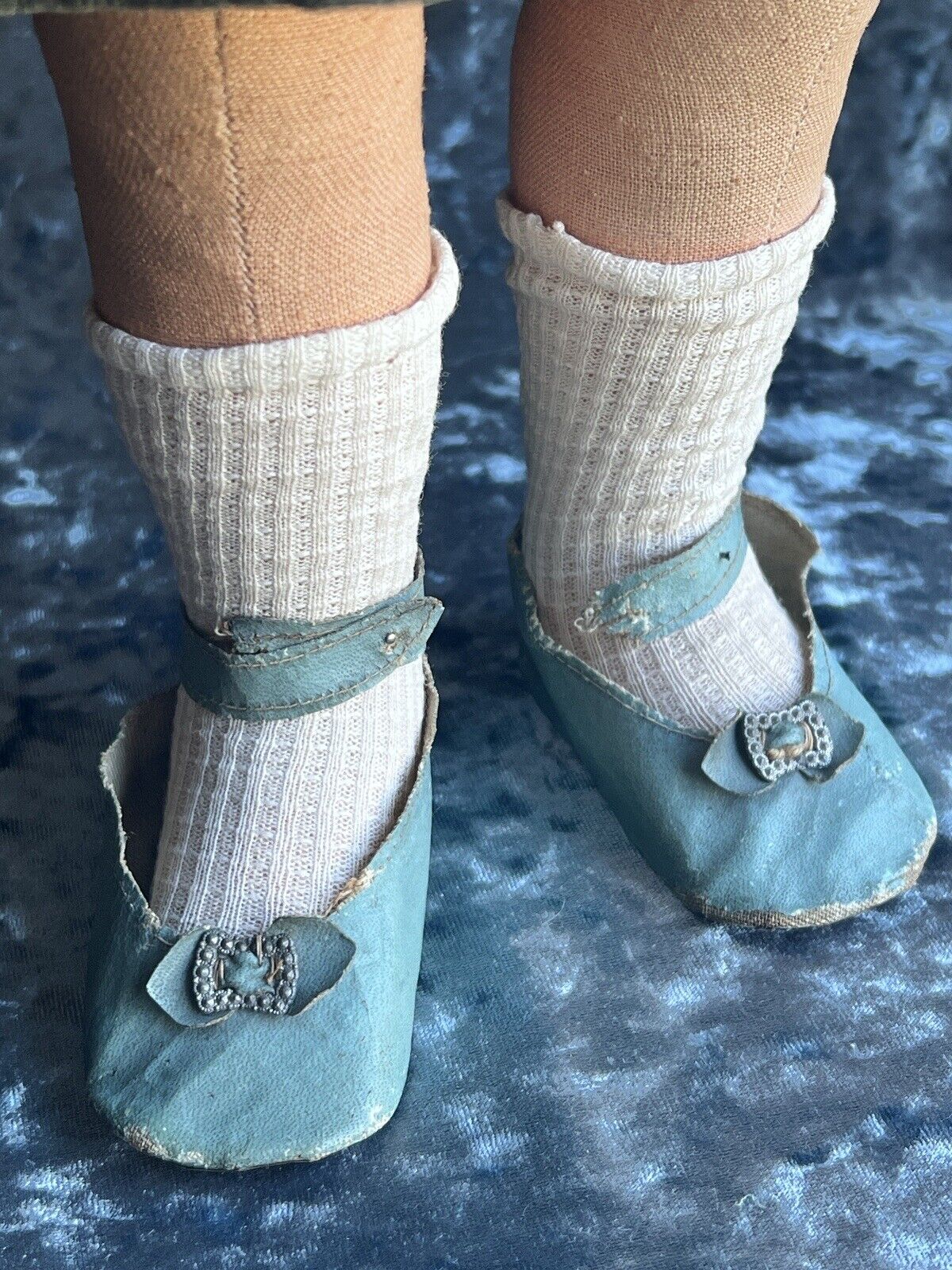 Unidentified Rare 24” Antique/Vintage Cloth Painted Boudoir Style Doll