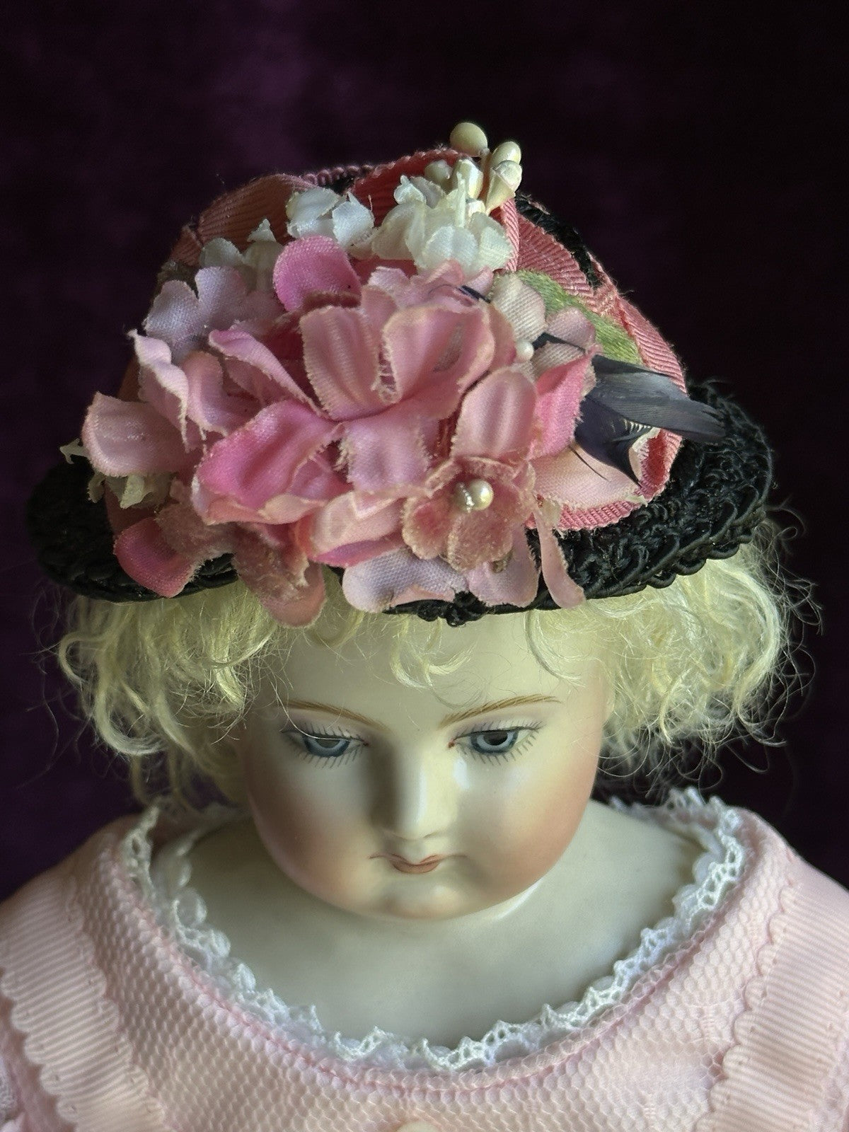 Collectible Porcelain Reproduction of Antique French Huret China Fashion Doll