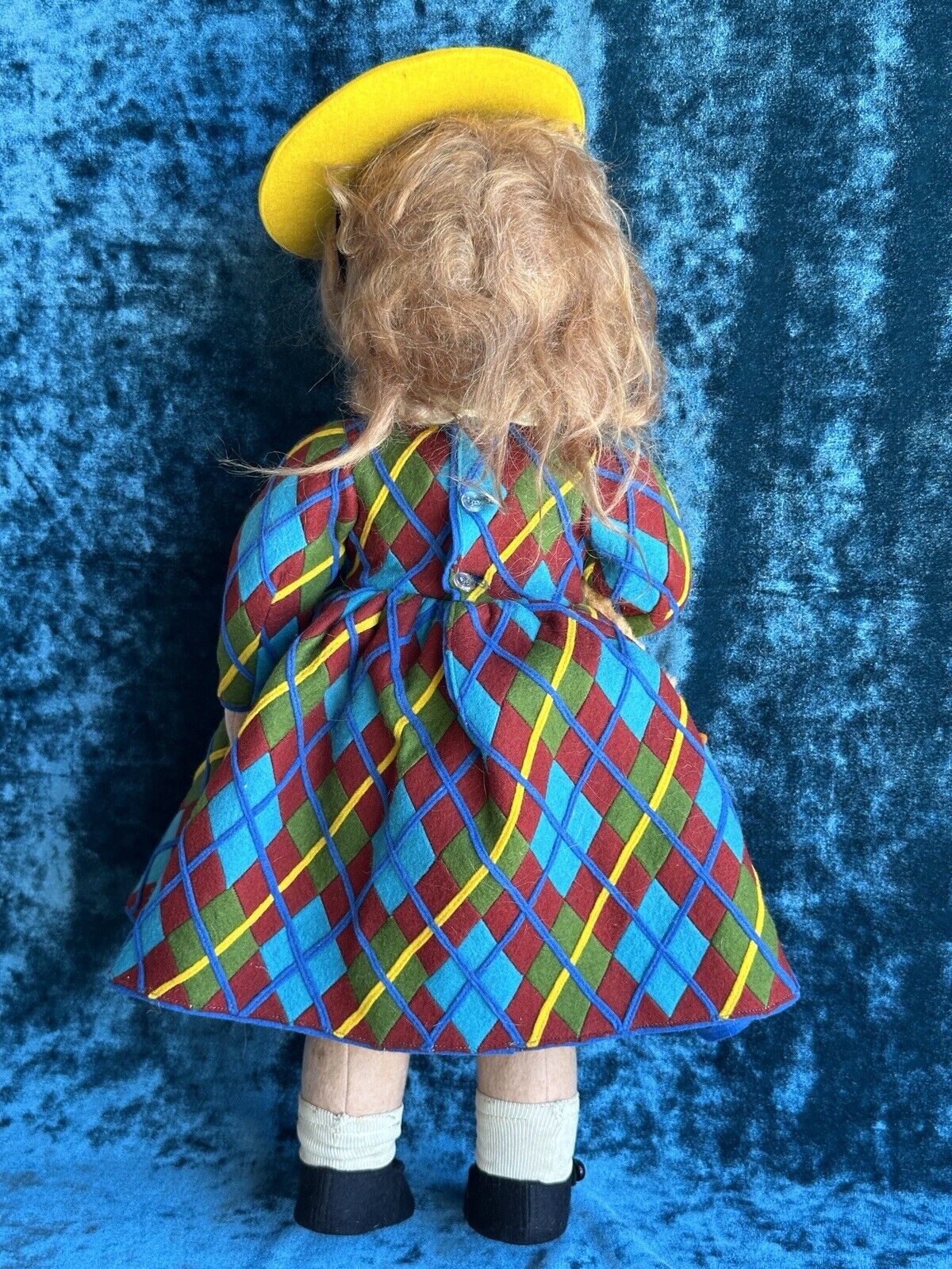 Vintage Italian Lenci Grugnetto 1500 Series Felt Grumpy 17.5” Doll