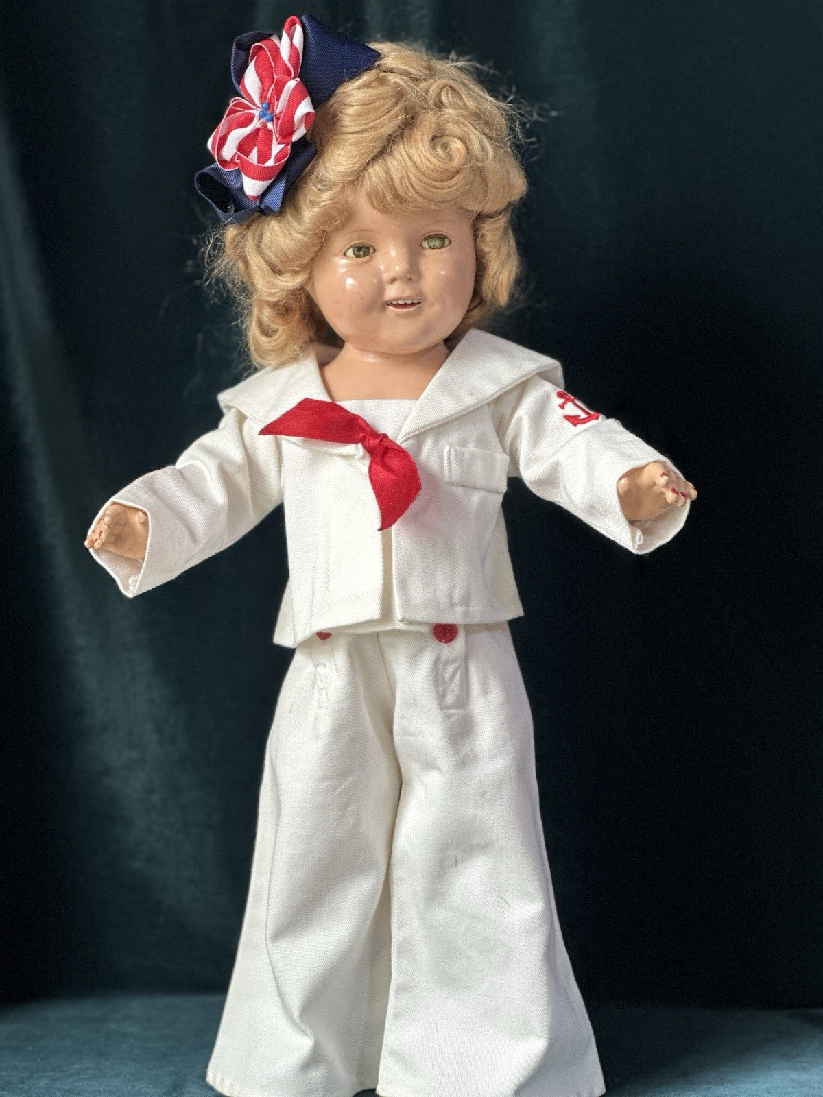 Vintage IDEAL All Composition Shirley Temple 19” Doll