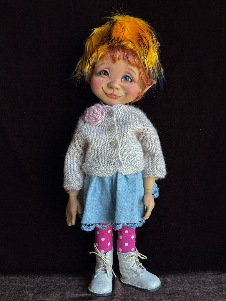 Collectible Kim Arnold Trinket Box 16" Sunny Elf Resin BJD Doll with Certificate