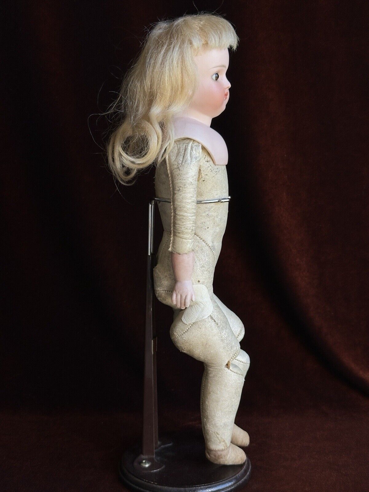Antique German 14” Early Kestner Closed Mouth Bisque Shoulder Head Doll