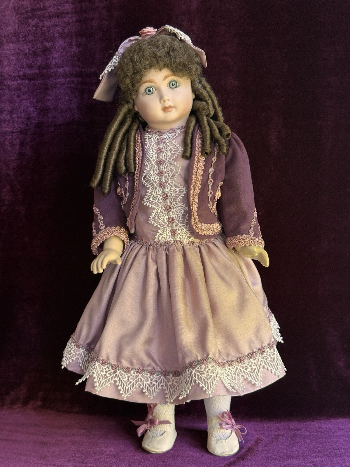 Porcelain Composition 18” Reproduction of Antique French Andre Thuillier Doll
