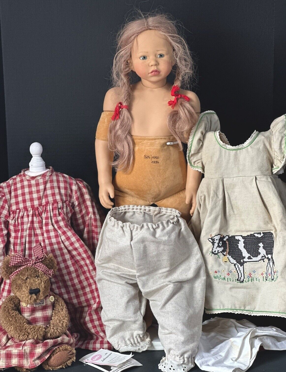 Collectible Vinyl German GOTZ 25” Doll “Rosel" by Artist Karin Schmidt