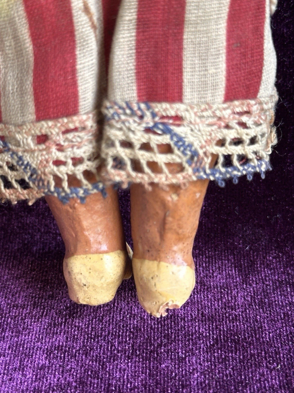 Antique German 8.5” Armand Marseille Native American Indian Bisque Head Doll