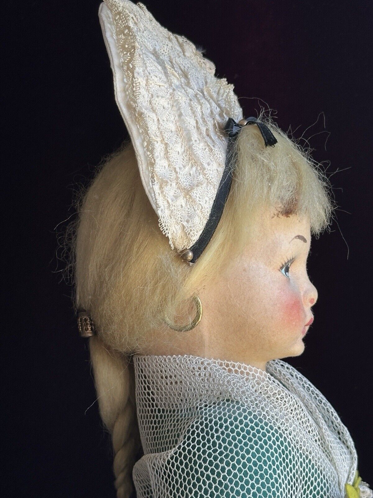 Vintage Italian Lenci 19” Felt Doll in Regional Torino Costume with Tags