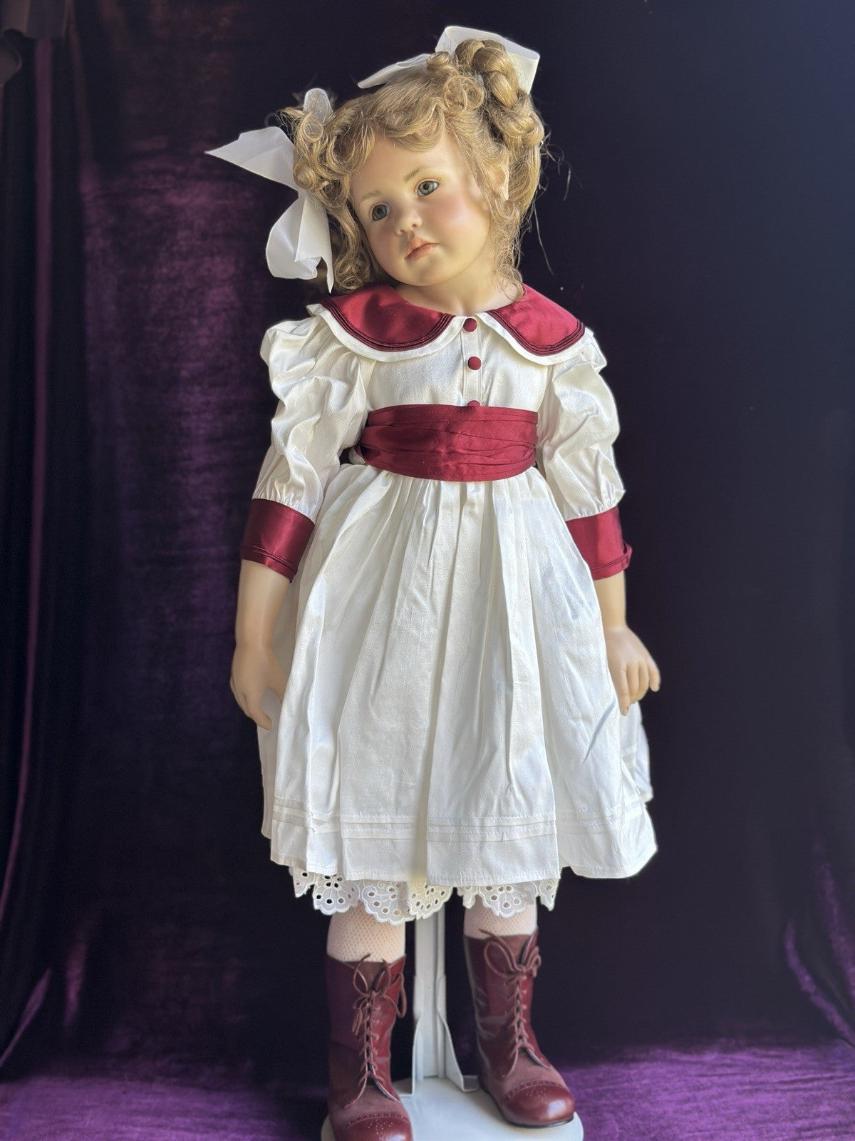 German 31” Hildegard Gunzel Wax Over Porcelain May Doll NIB LE Europe 35