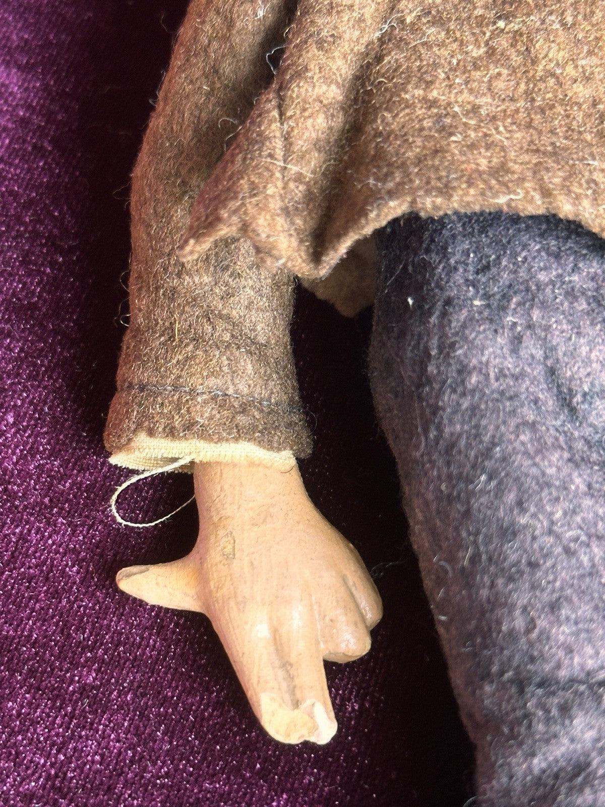 2 Antique Swiss SABA Bucherer Mutt & Jeff Ball Jointed Metal Dolls Toys