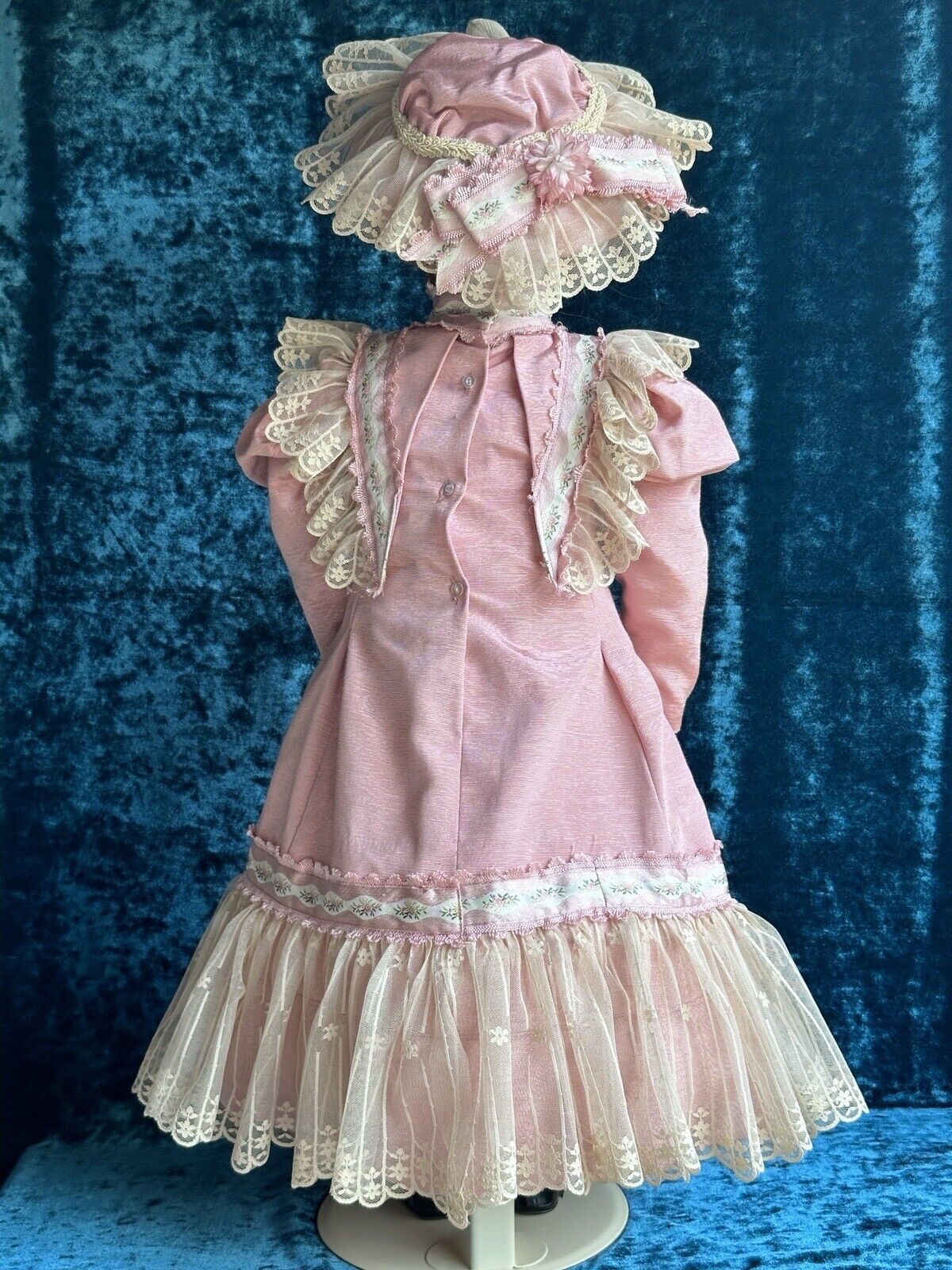Large 27” Porcelain Head Reproduction of Antique French Jumeau (?) Doll