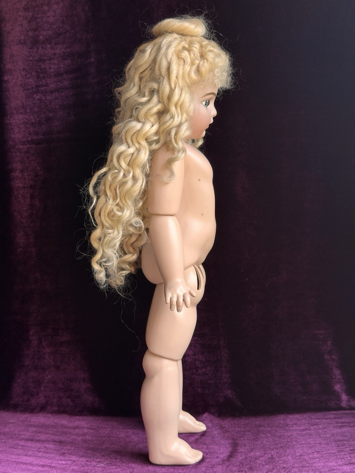 Vintage Porcelain/Comp. 22” Artist Reproduction of Antique French Bru Jne Doll