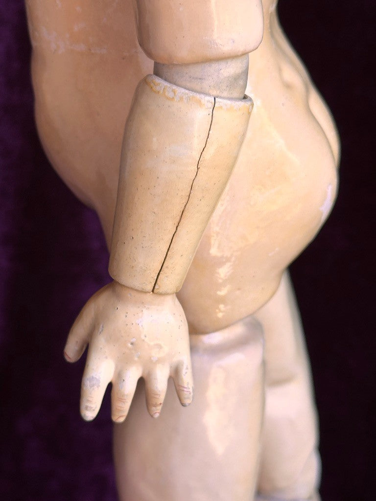 Antique German 18" Simon Halbig C.M. Bergmann Bisque Head Doll