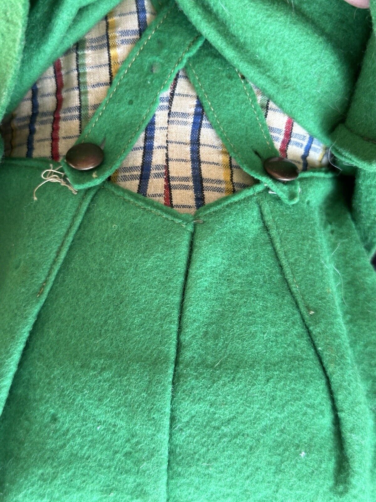 Vintage Italian 23” Lenci Didi (?) Felt Cloth Doll with Googly Disc Eyes