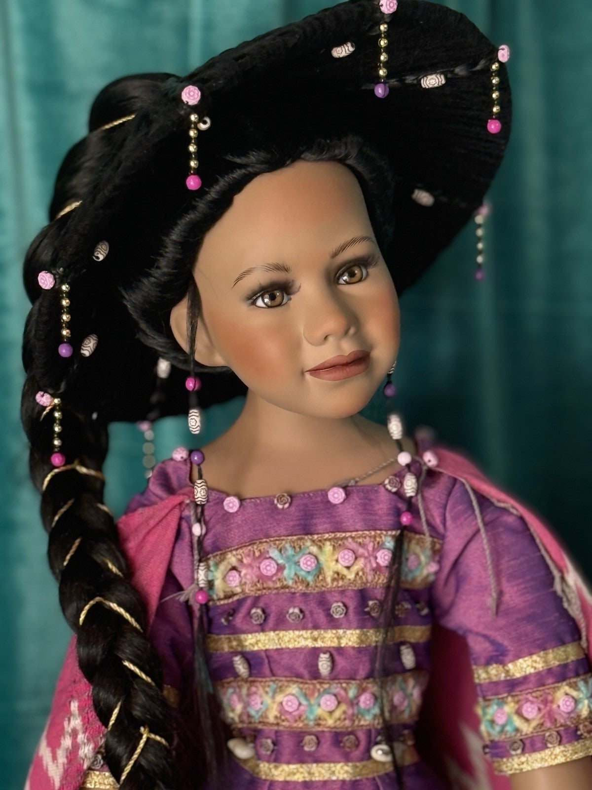 Collectible William Tung 26” Porcelain Doll Sri-Lanka LE 500 With Tag/Stand