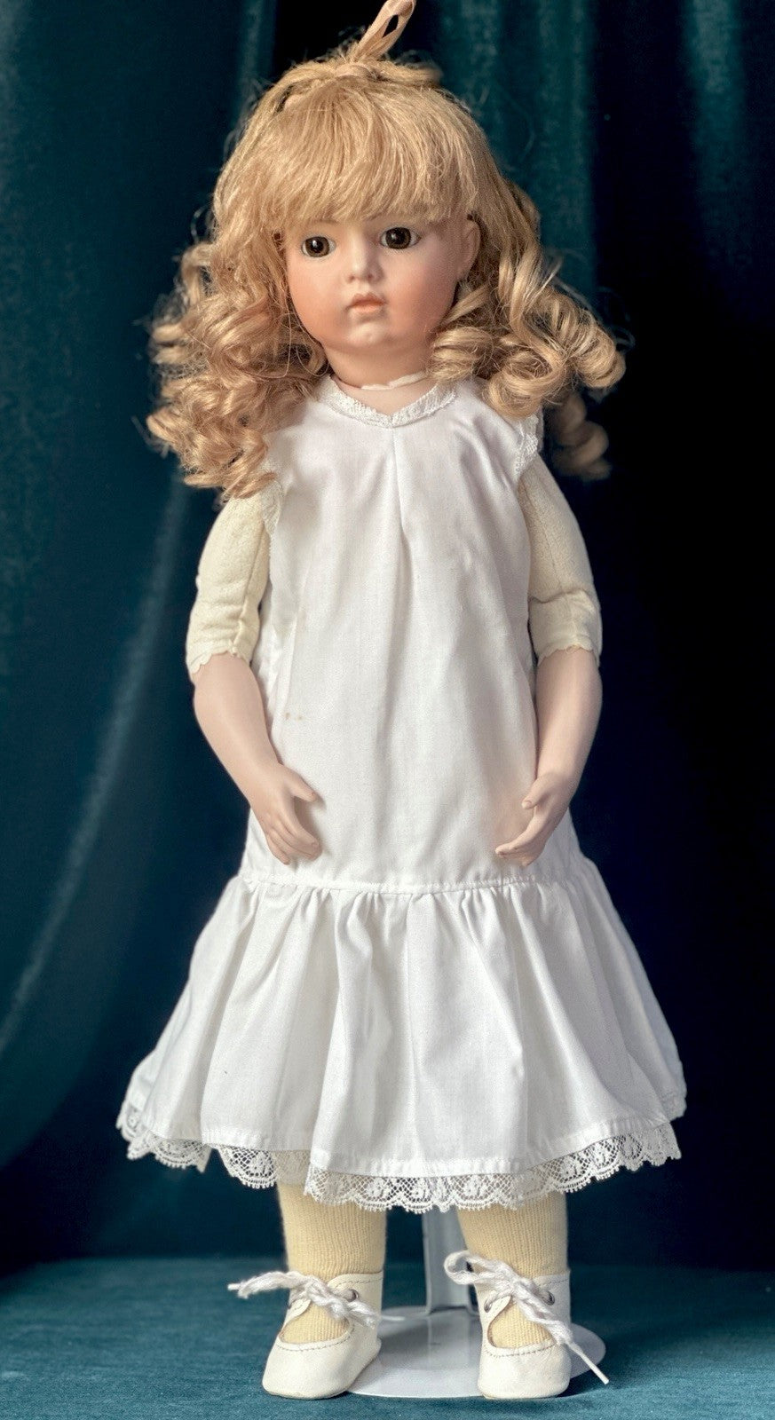 Vintage Artist Reproduction of Antique French Bru Jne 20” Doll Porcelain Head