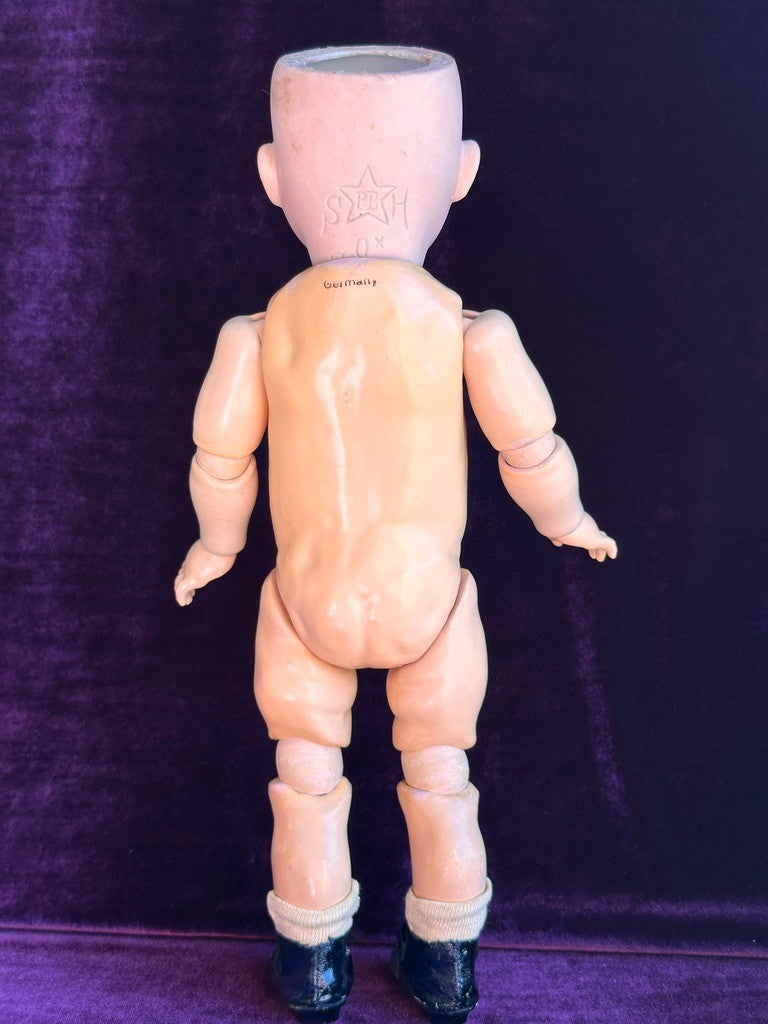 Antique German 14" Schoenau & Hoffmeister Bisque Head Toddler Character Doll