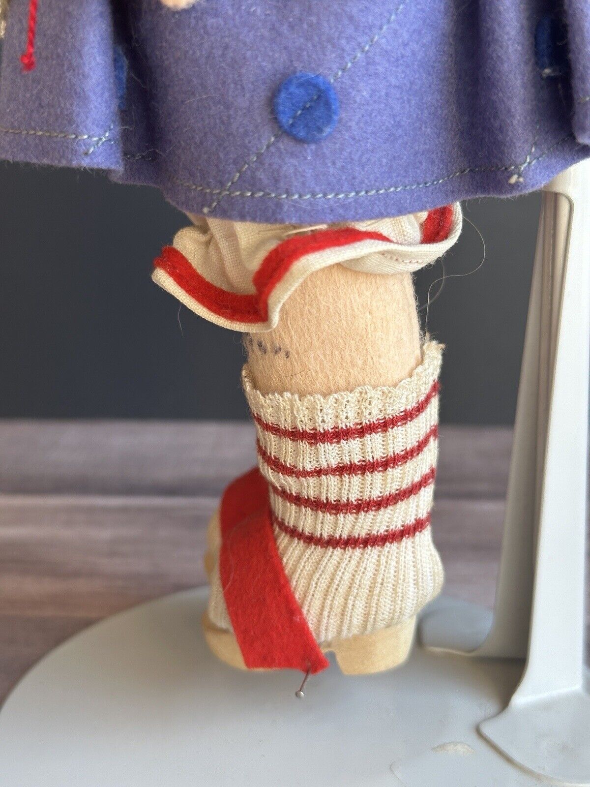 Vintage Italian 11” Lenci BC Model Cloth Felt Girl Doll