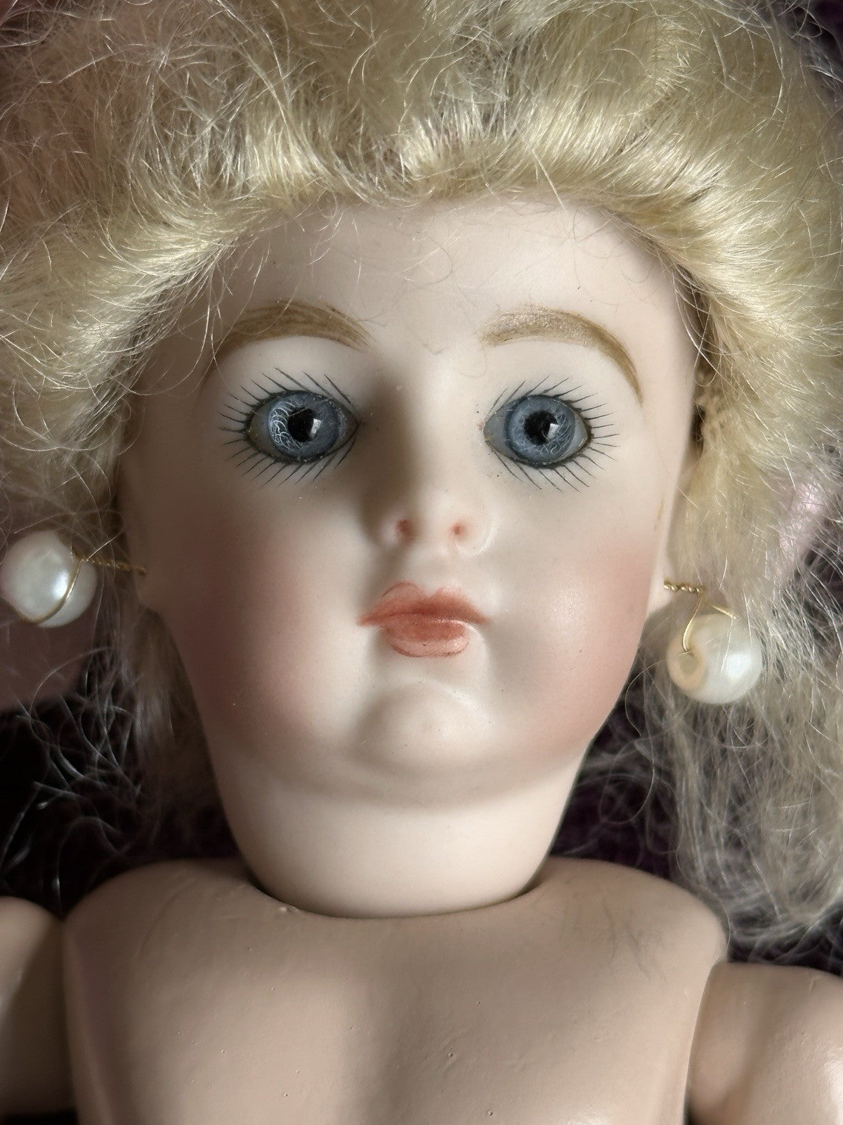 Miniature Porcelain 8” Reproduction of Antique French Bru Jne Doll