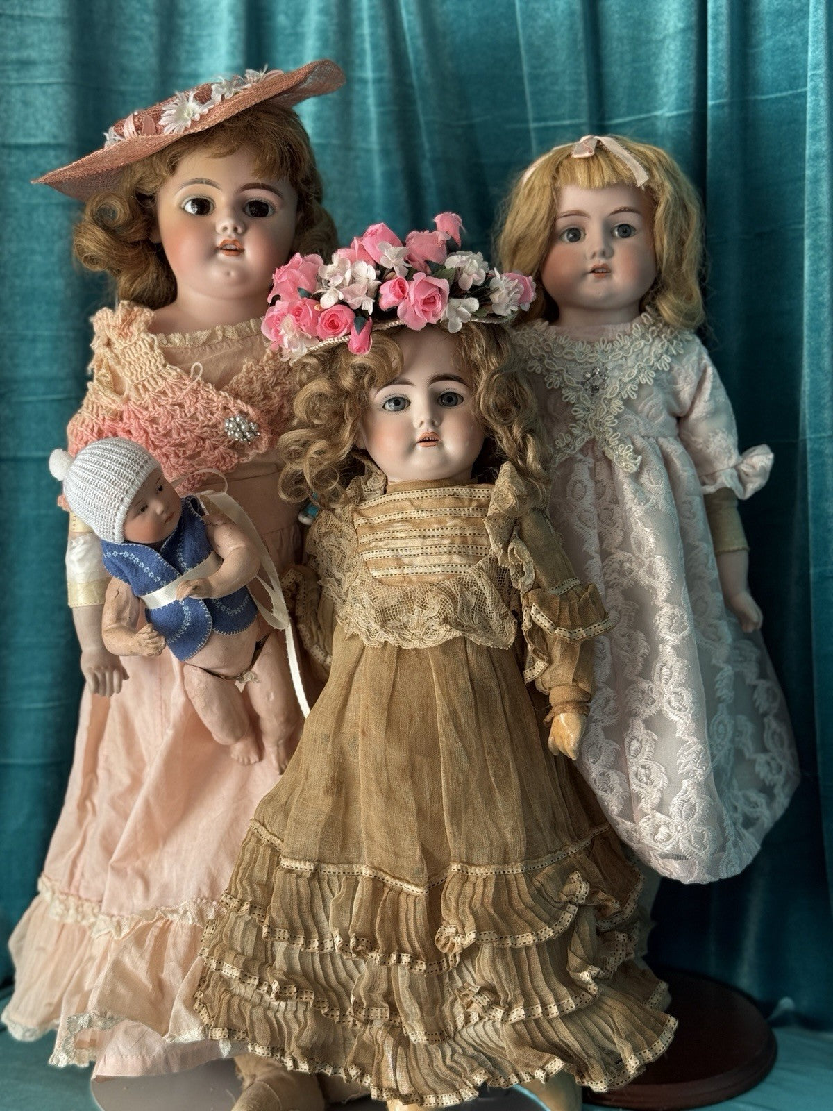 Lot Of 4 Antique German Dolls For Project/Repair - Heubach, Marseille, Handwerck