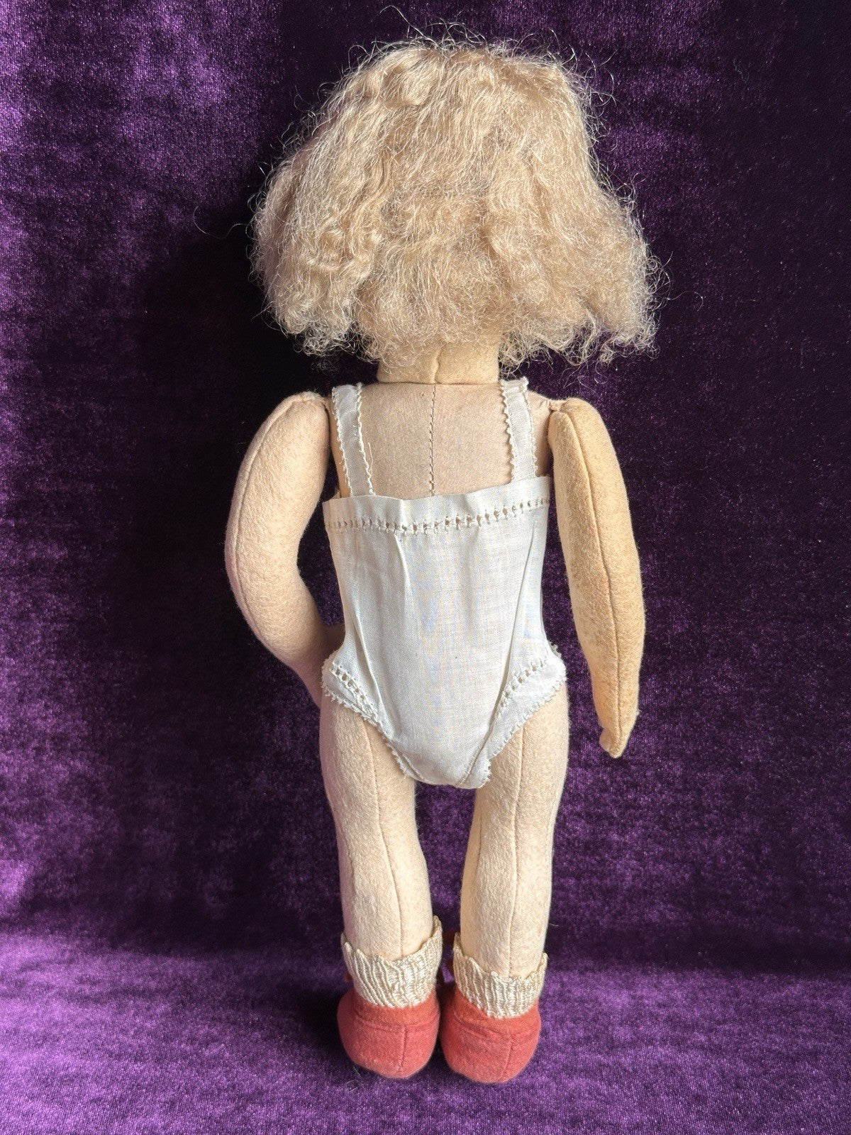 Vintage Italian 12” Lenci 111 Felt Cloth Character Doll