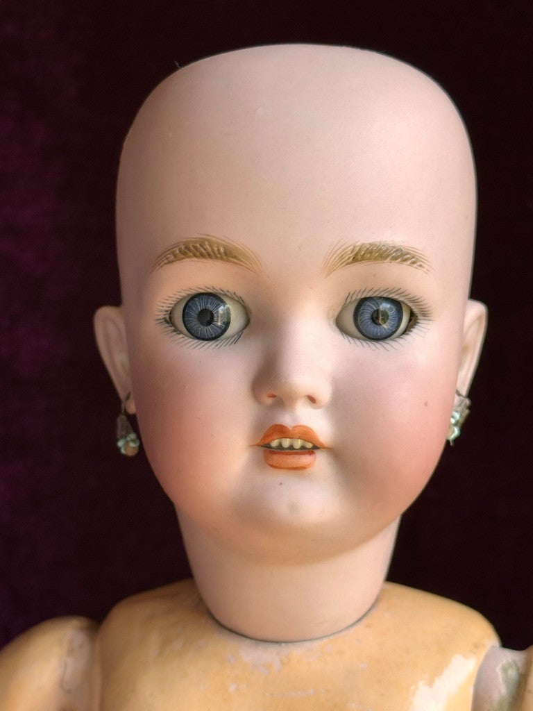 Antique German 18" Simon Halbig C.M. Bergmann Bisque Head Doll