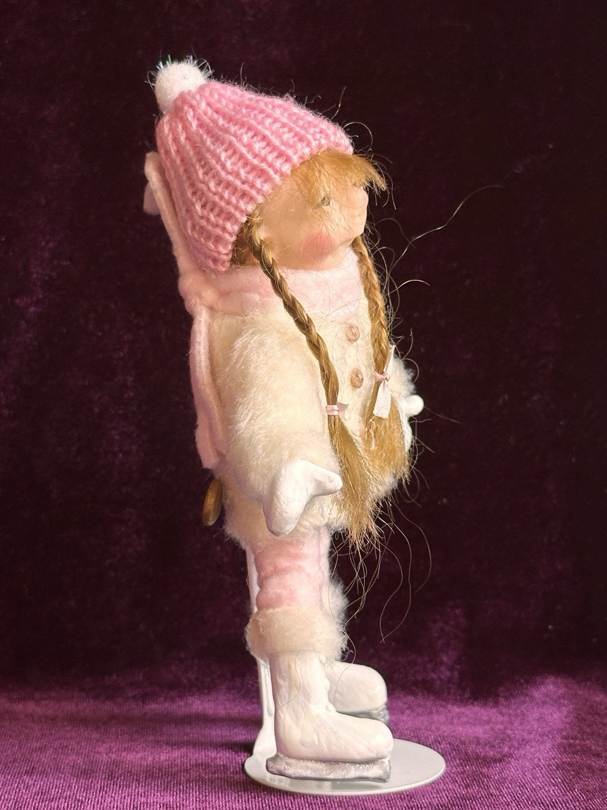 OOAK Miniature Elizabeth Cooper 6” Polymer Clay Cloth Girl Doll