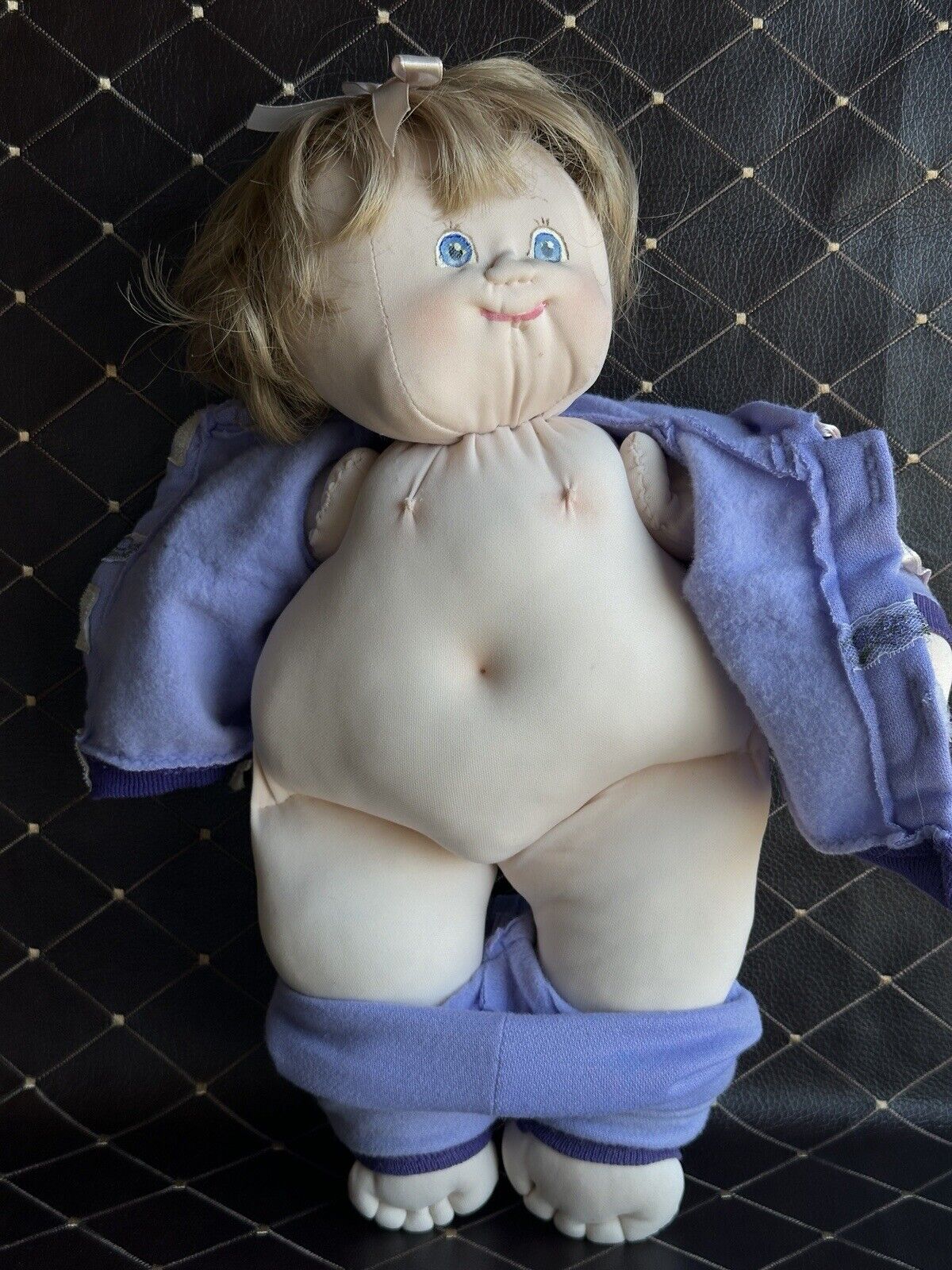 Handmade 18” Stockinette Cabbage Patch Style Cloth Baby Doll
